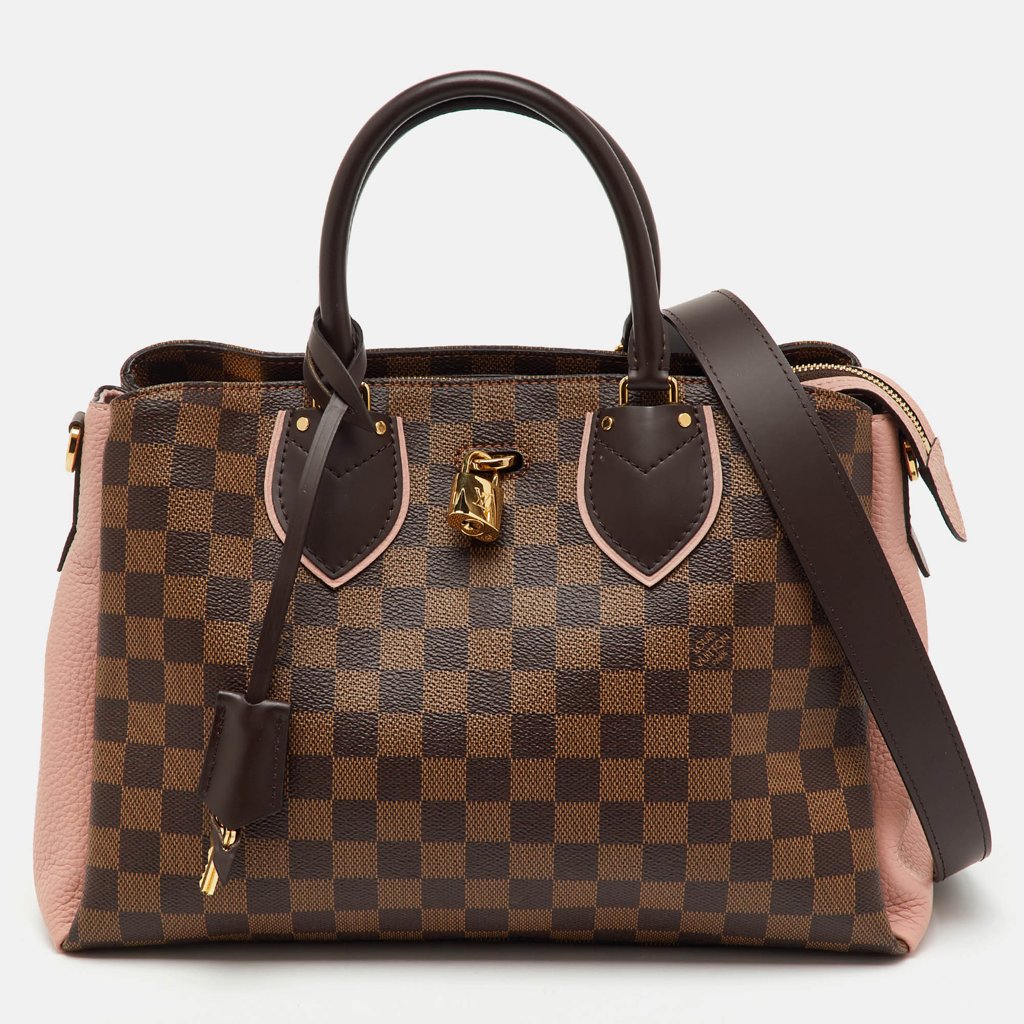 

Louis Vuitton Damier Ebene Canvas and Leather Normandy Bag, Brown