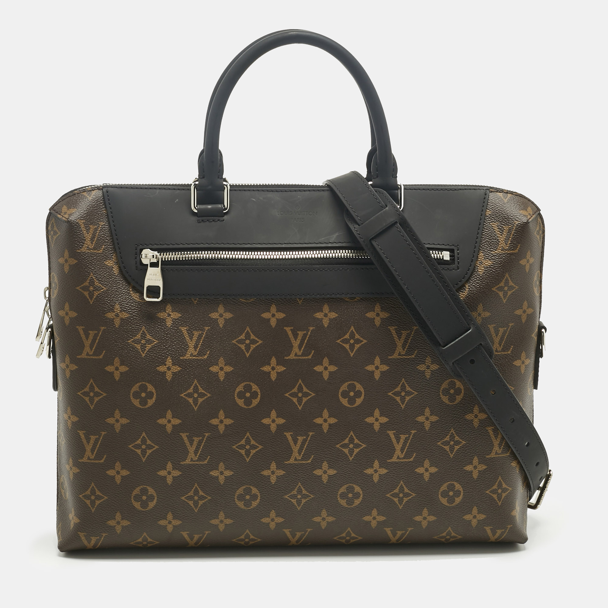 

Louis Vuitton Monogram Macassar Canvas Porte-Documents Jour Bag, Black