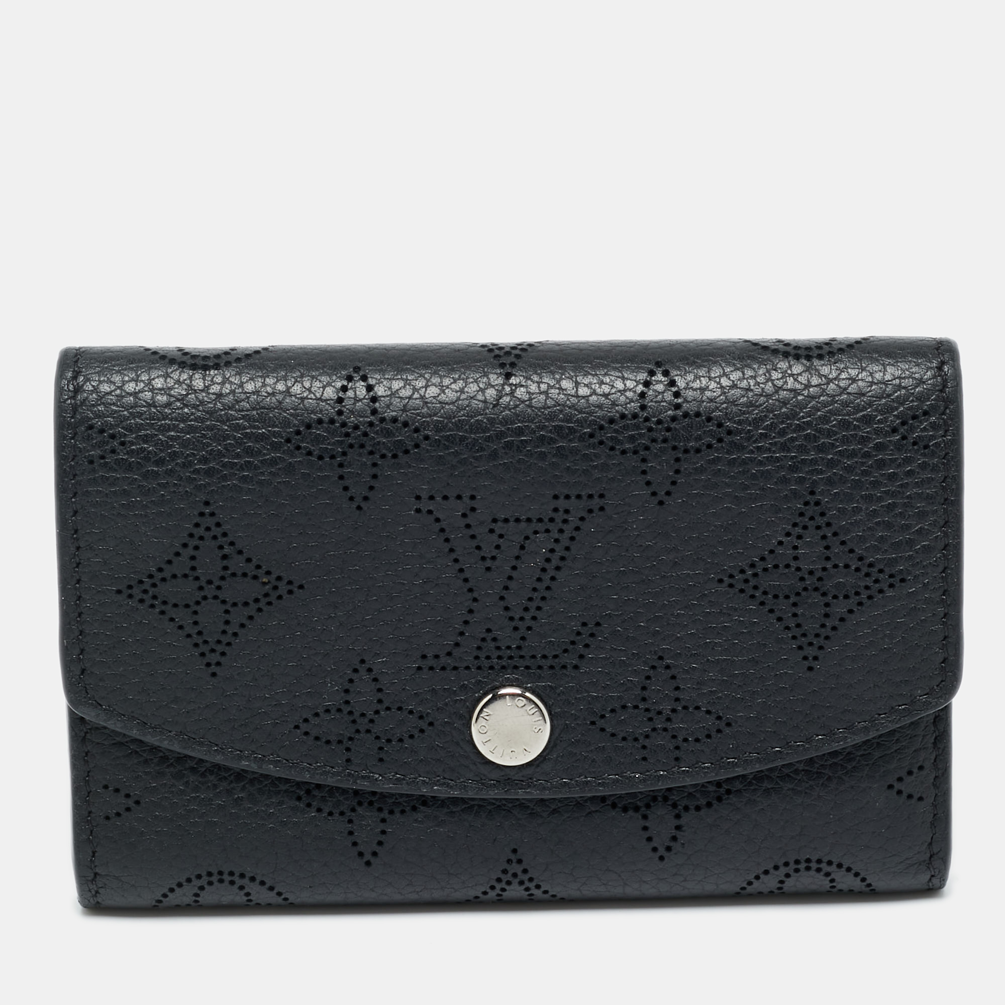 

Louis Vuitton Black Mahina Leather Iris Compact Wallet