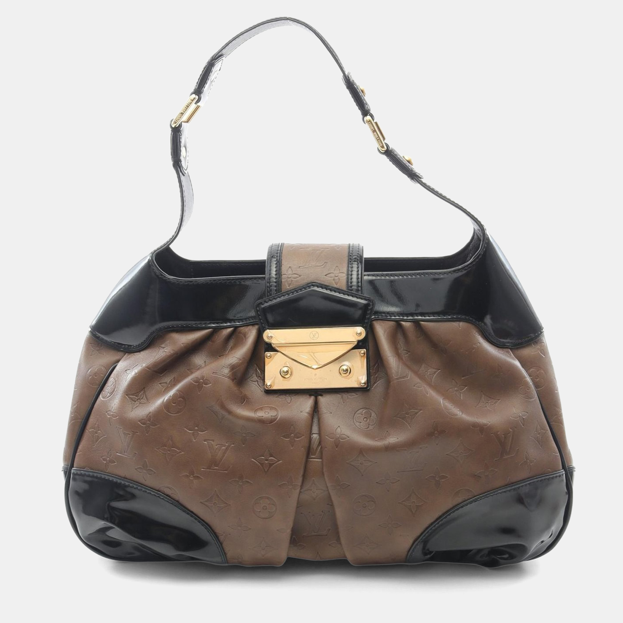 

Louis Vuitton Polly Brown/Black Monogram Cuir Embossé Hobo Bag