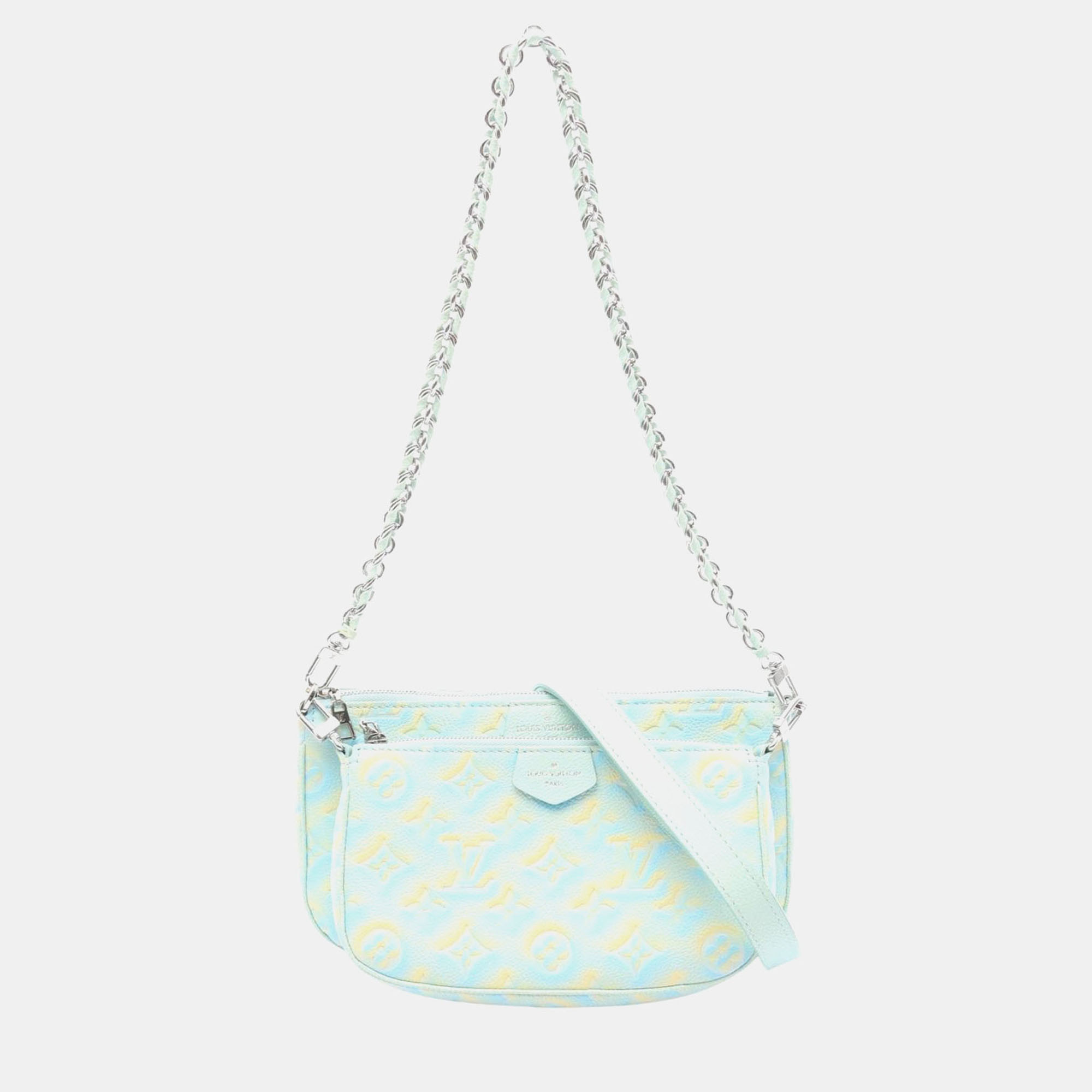 

Louis Vuitton Multi Pochette Accessories Monogram Leather Shoulder Bags, Blue