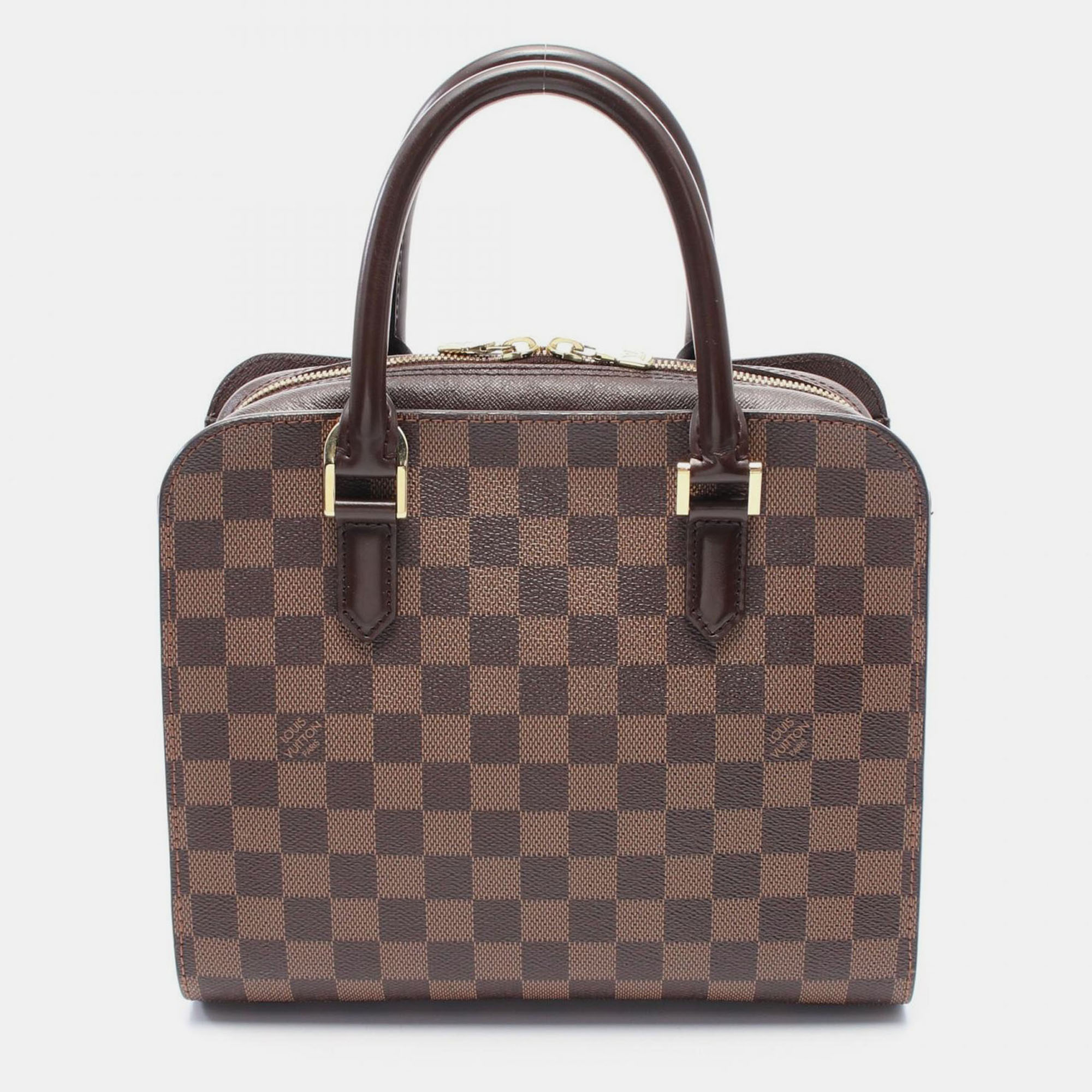 

Louis Vuitton Triana Brown Damier Ebene Canvas Top Handle Bag