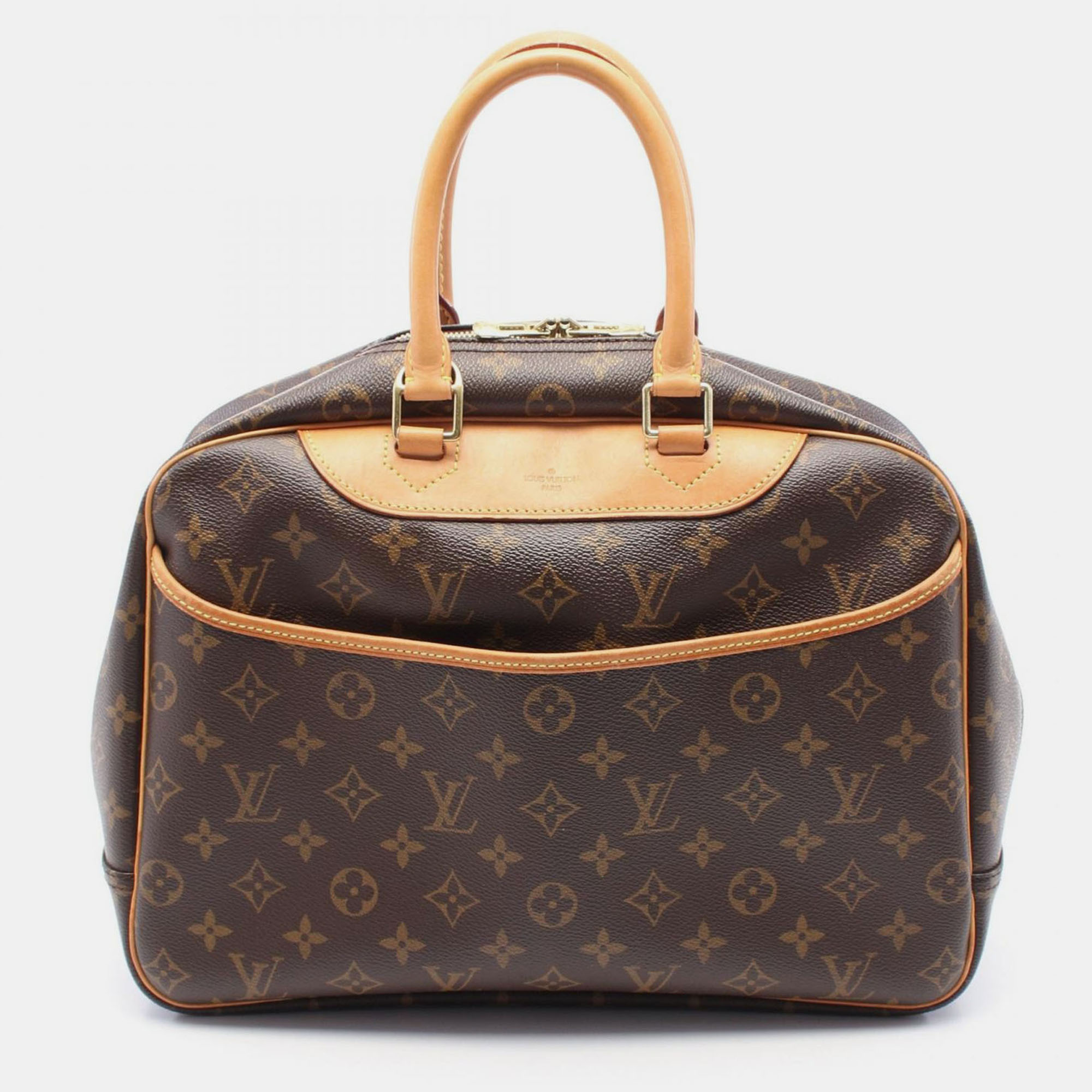 

Louis Vuitton Deauville Brown Monogram Canvas Satchel Bag