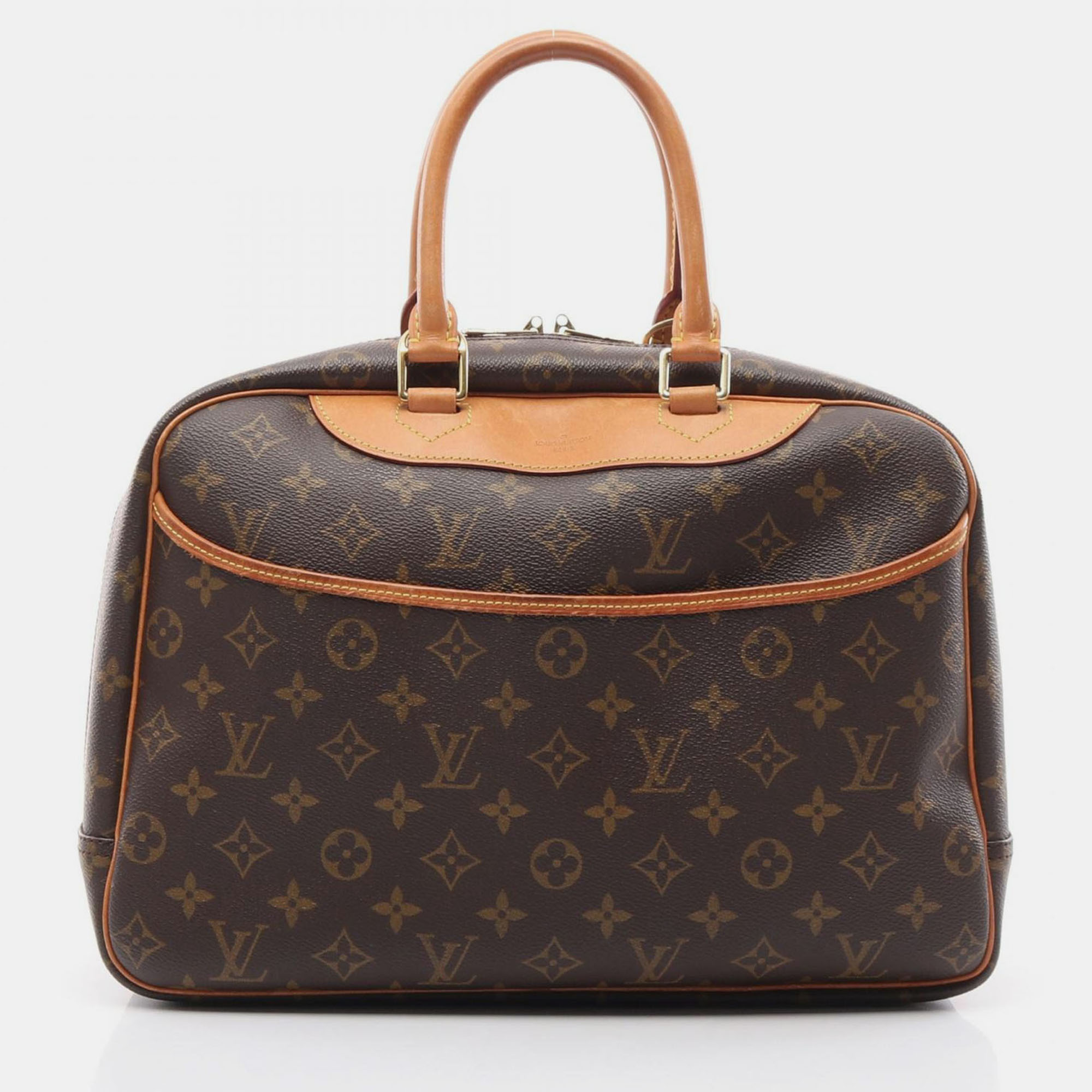 

Louis Vuitton Deauville Brown Monogram Canvas Satchel Bag