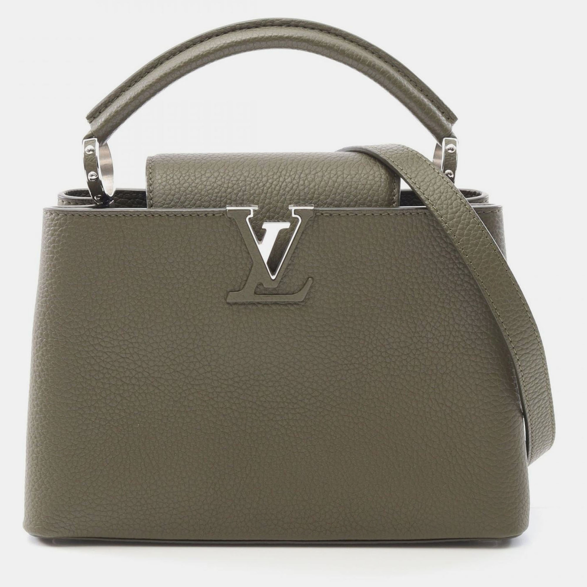 

Louis Vuitton Capucines BB Khaki Taurillon Clemence Leather Shoulder Bag, Green