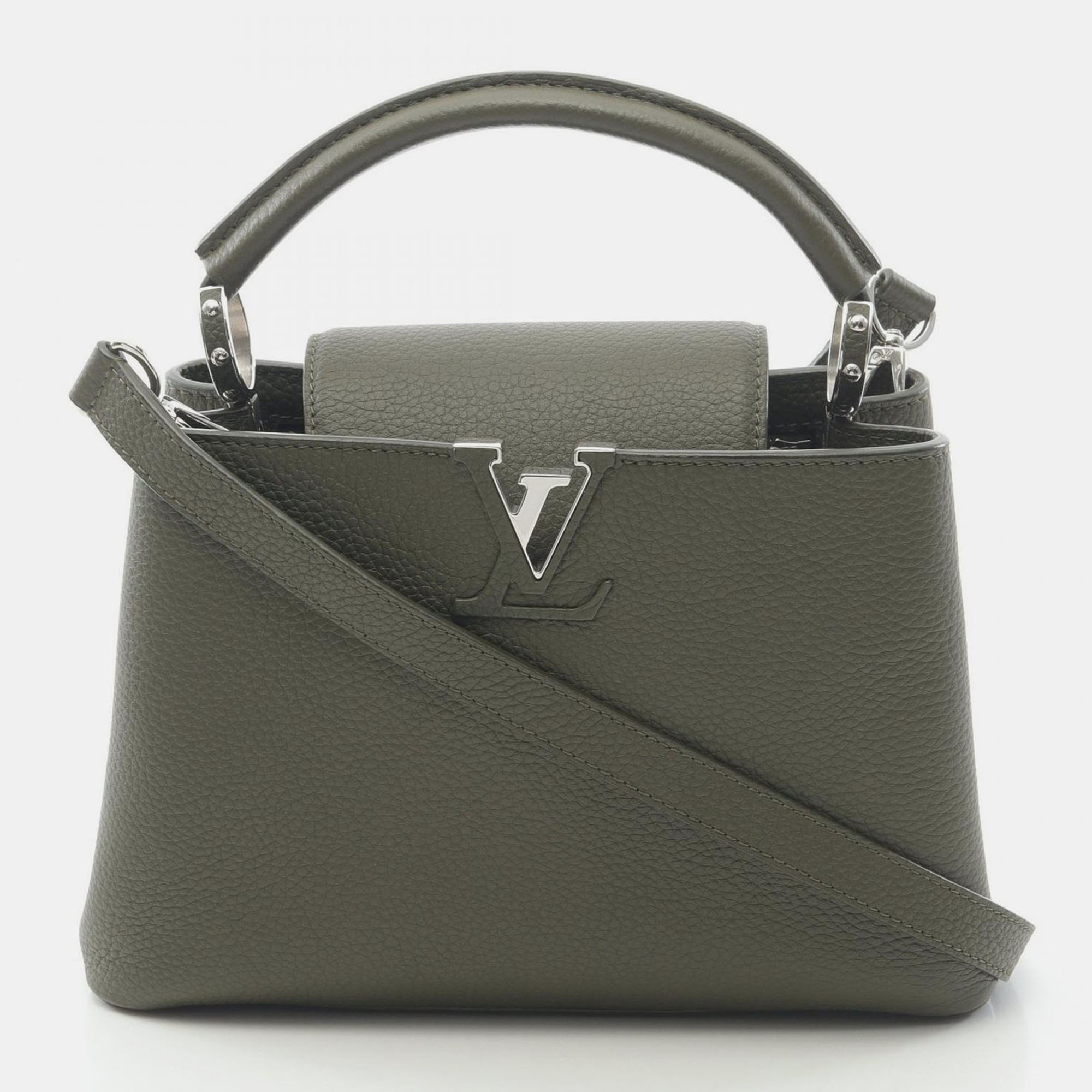

Louis Vuitton Capucines BB Khaki Taurillon Clemence Leather Shoulder Bag, Green