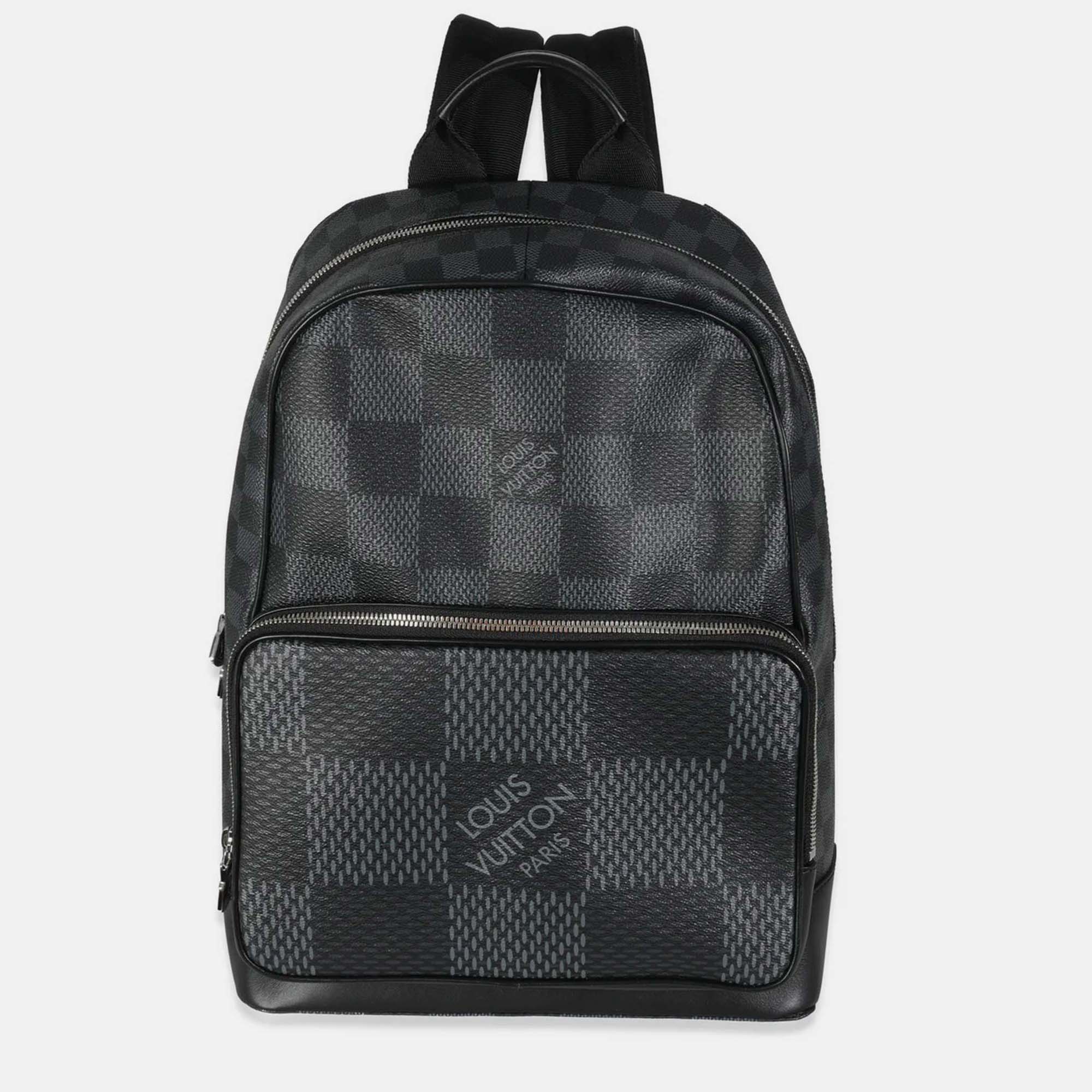 Pre-owned Louis Vuitton Damier Graphite Canvas Campus Backpack In Brown
