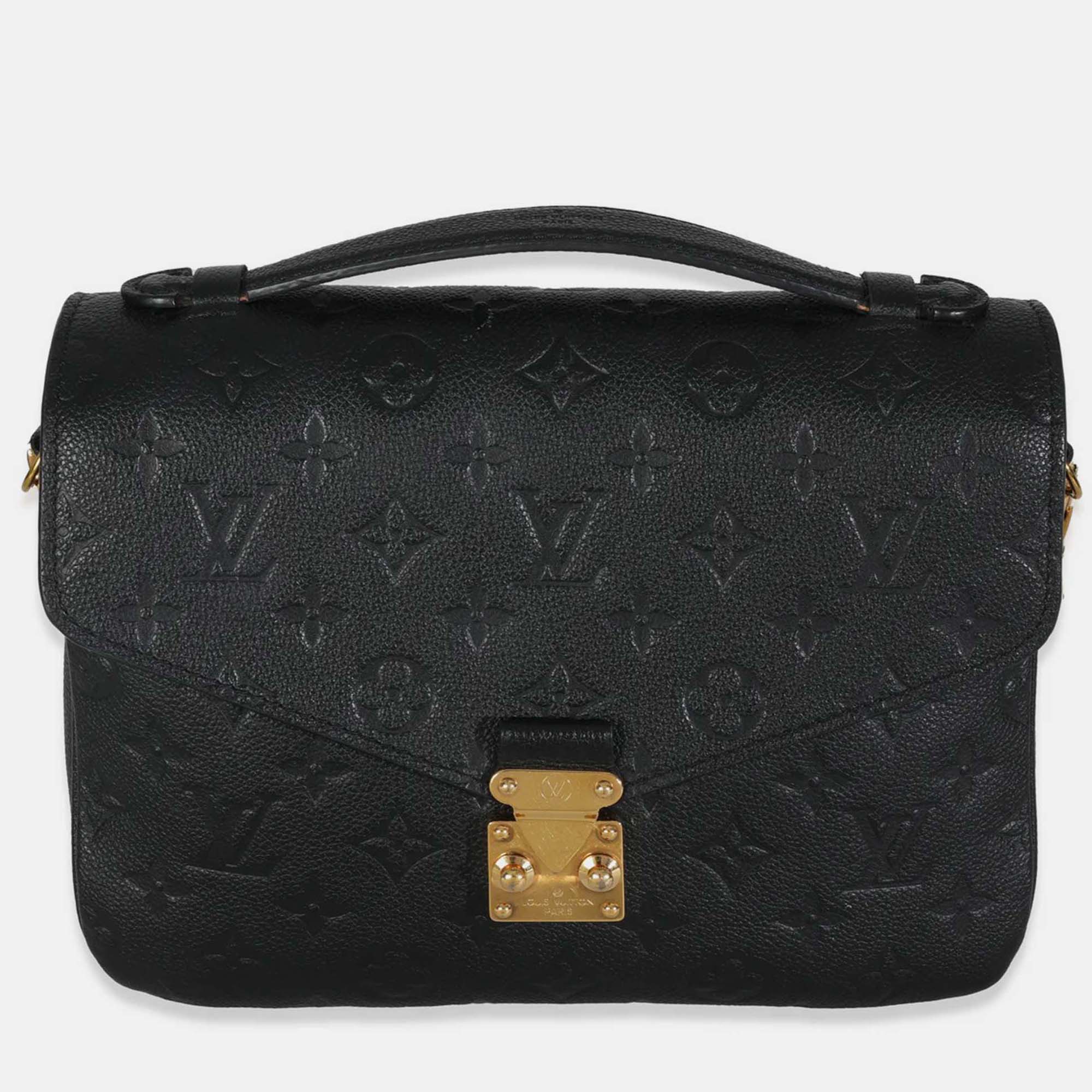 

Louis Vuitton Black Monogram Empreinte Pochette Metis