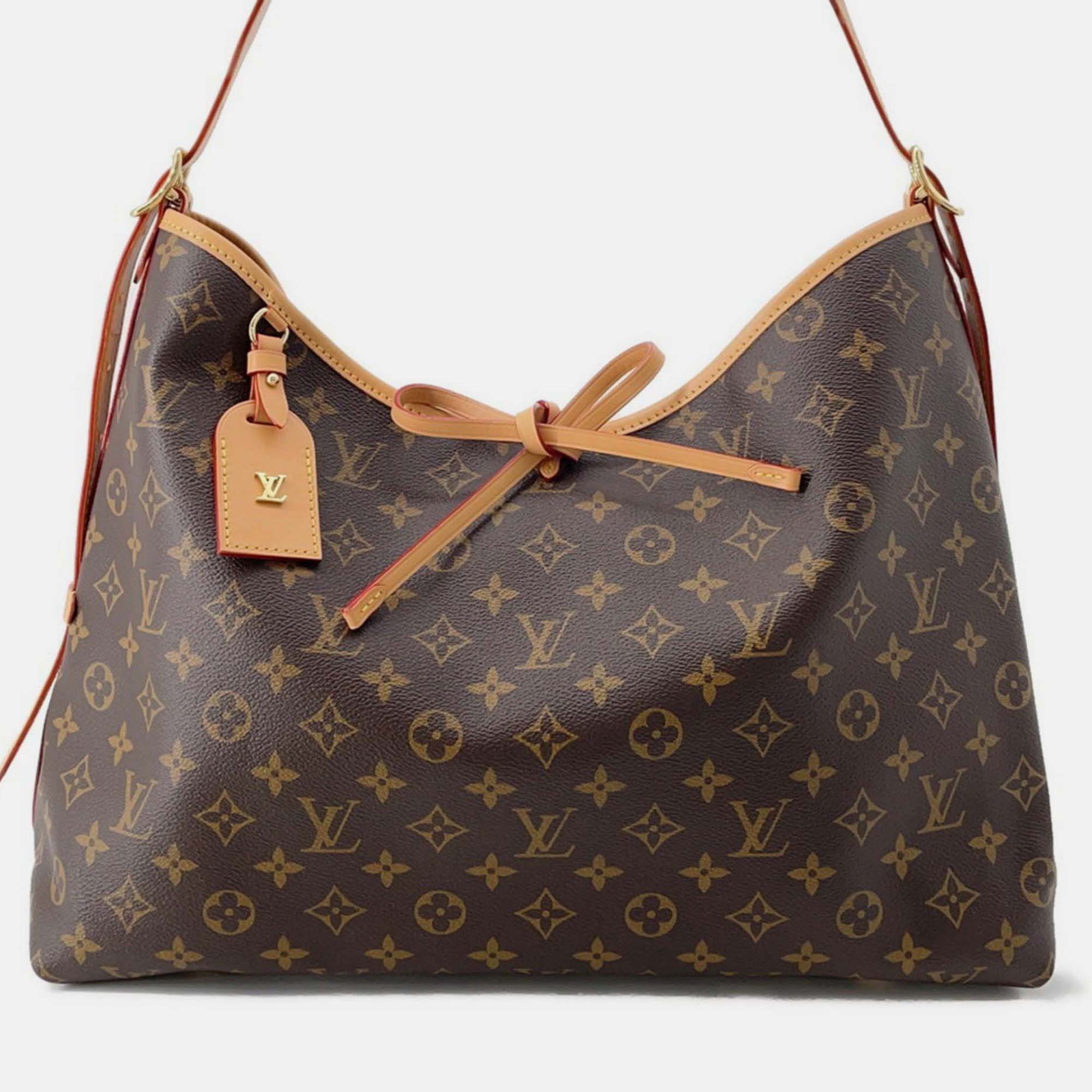 

Louis Vuitton Brown Monogram Carryall NM MM Shoulder Bag