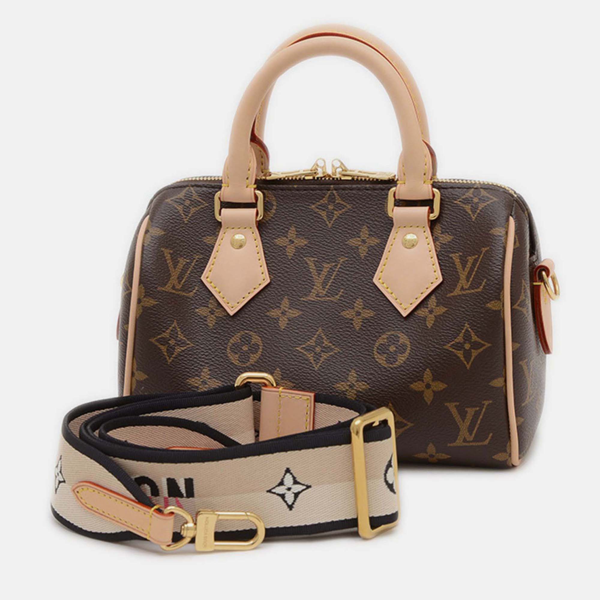

Louis Vuitton Monogram Speedy Bandouliere 20 Handbag Shoulder Bag, Brown