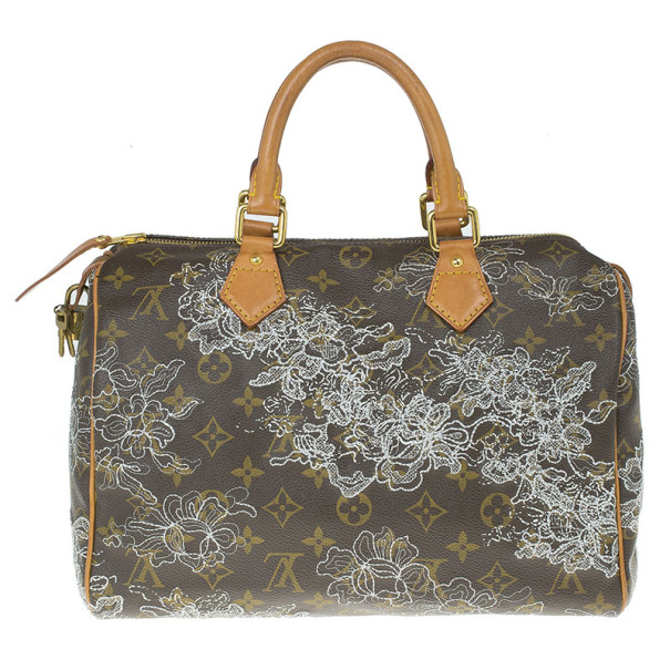 Pre Owned Louis Vuitton Monogram Canvas Dentelle Speedy 30
