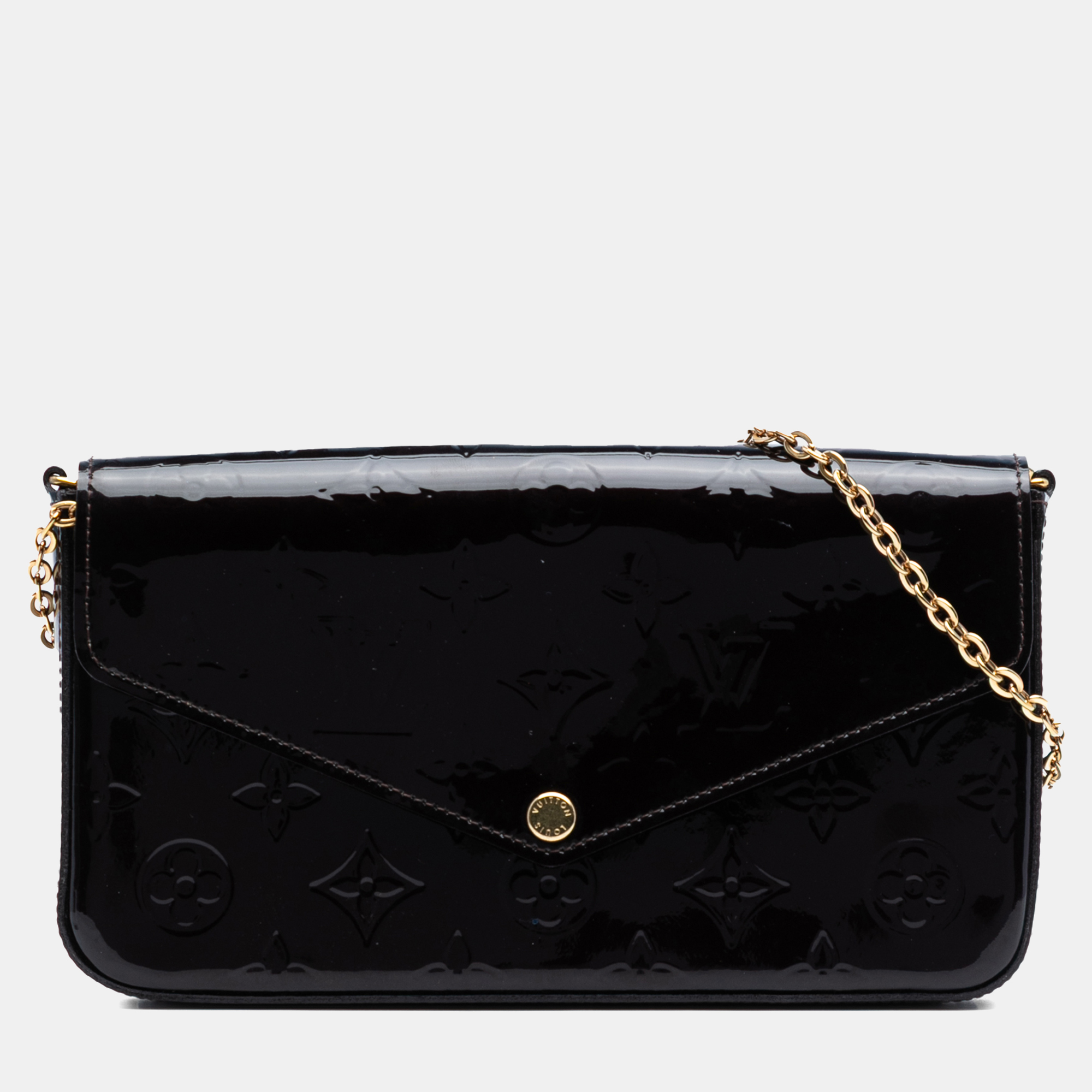 

Louis Vuitton Black Monogram Vernis Pochette Felicie