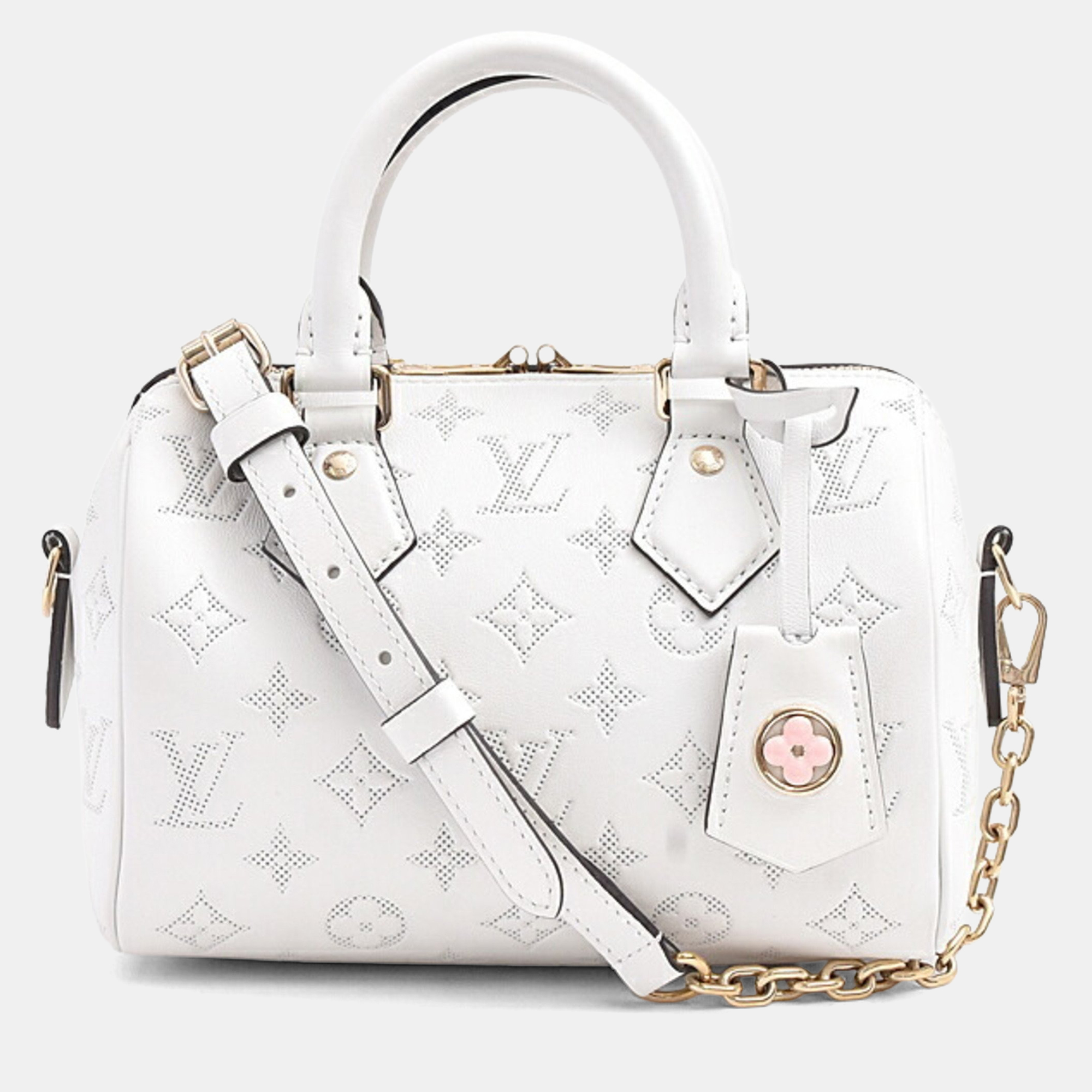 

Louis Vuitton Speedy Bandouliere 20 Handbag Shoulder Bag White