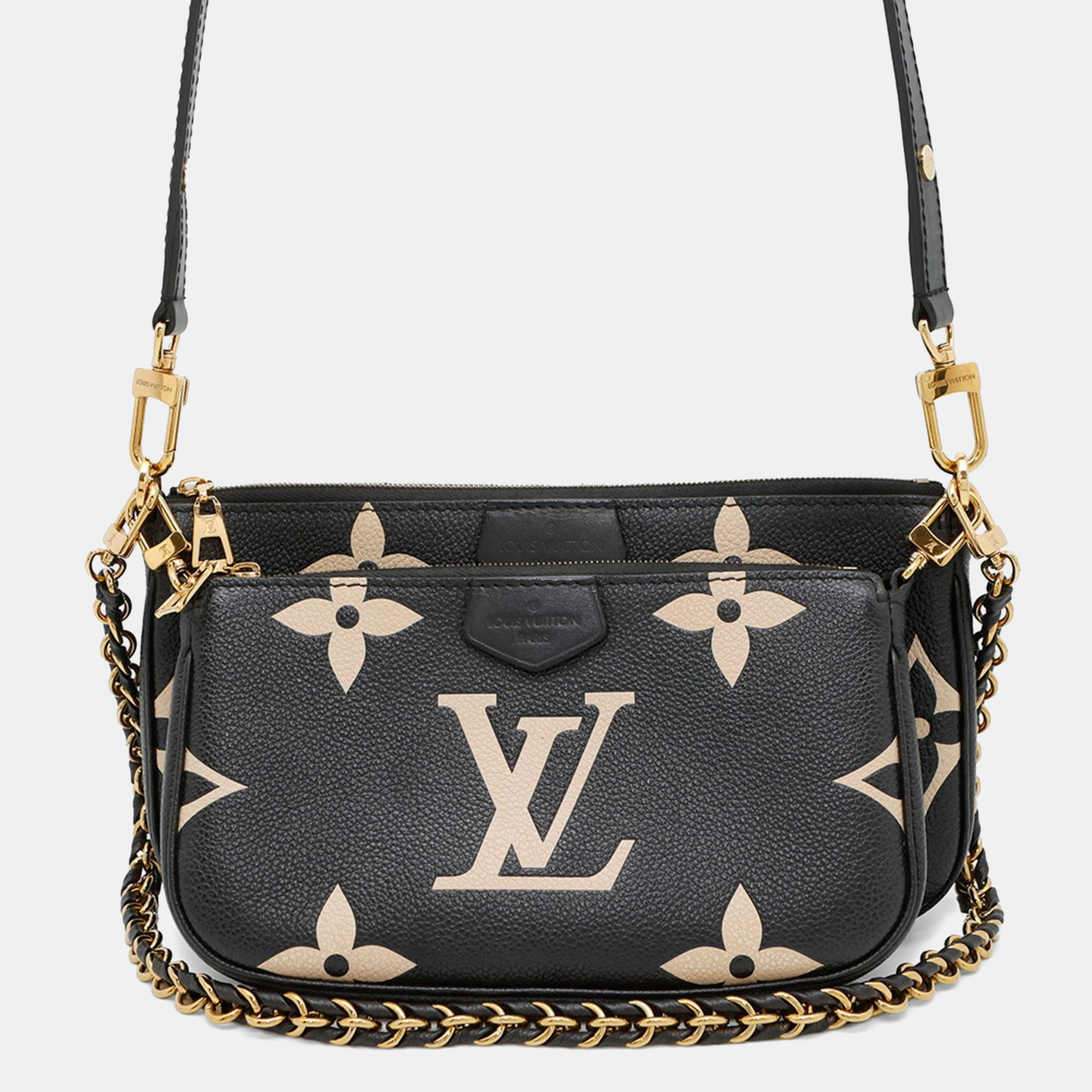 

Louis Vuitton Two-Tone Monogram Empreinte Multi Pochette Accessoires Shoulder Bag Black