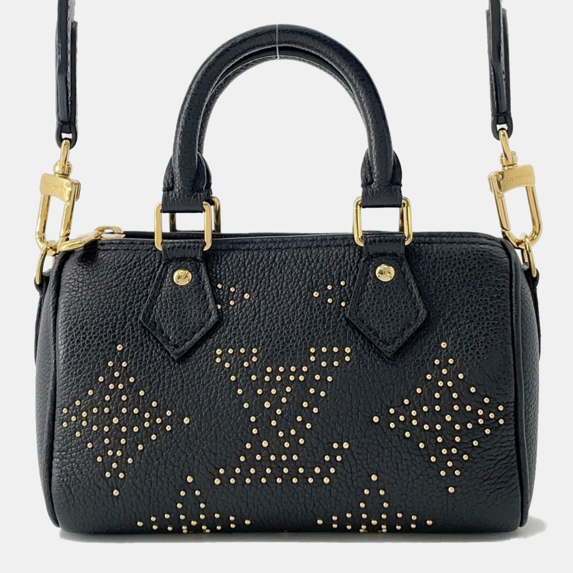 

Louis Vuitton Monogram Empreinte Nano Speedy Handbag Black