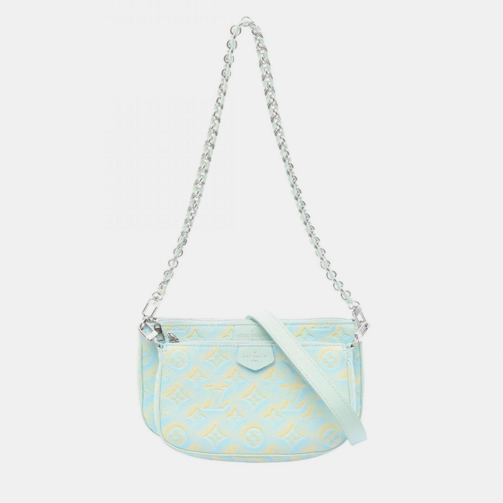

Louis Vuitton Multi Pochette Accessoires Blue/Yellow Monogram Empreinte Leather Shoulder Bag