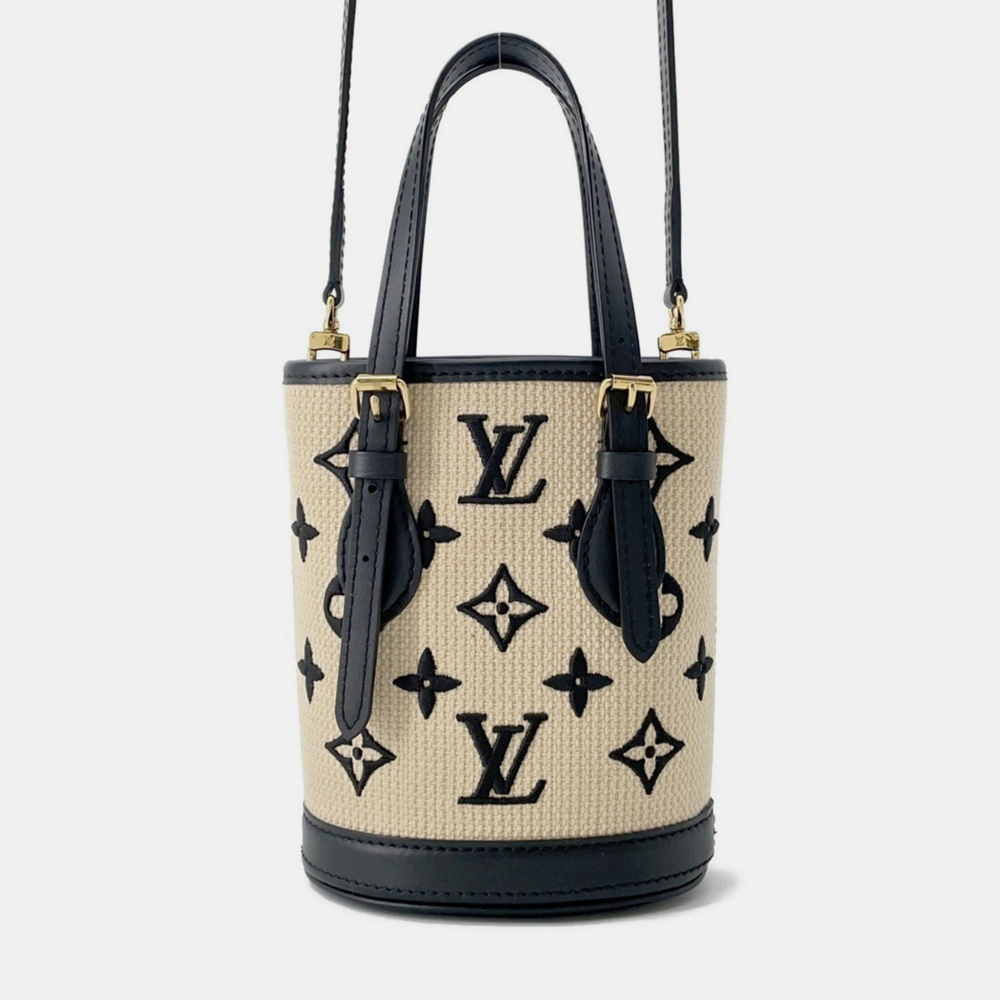 

Louis Vuitton Monogram Nano Baguette Shoulder Bag Black, Beige
