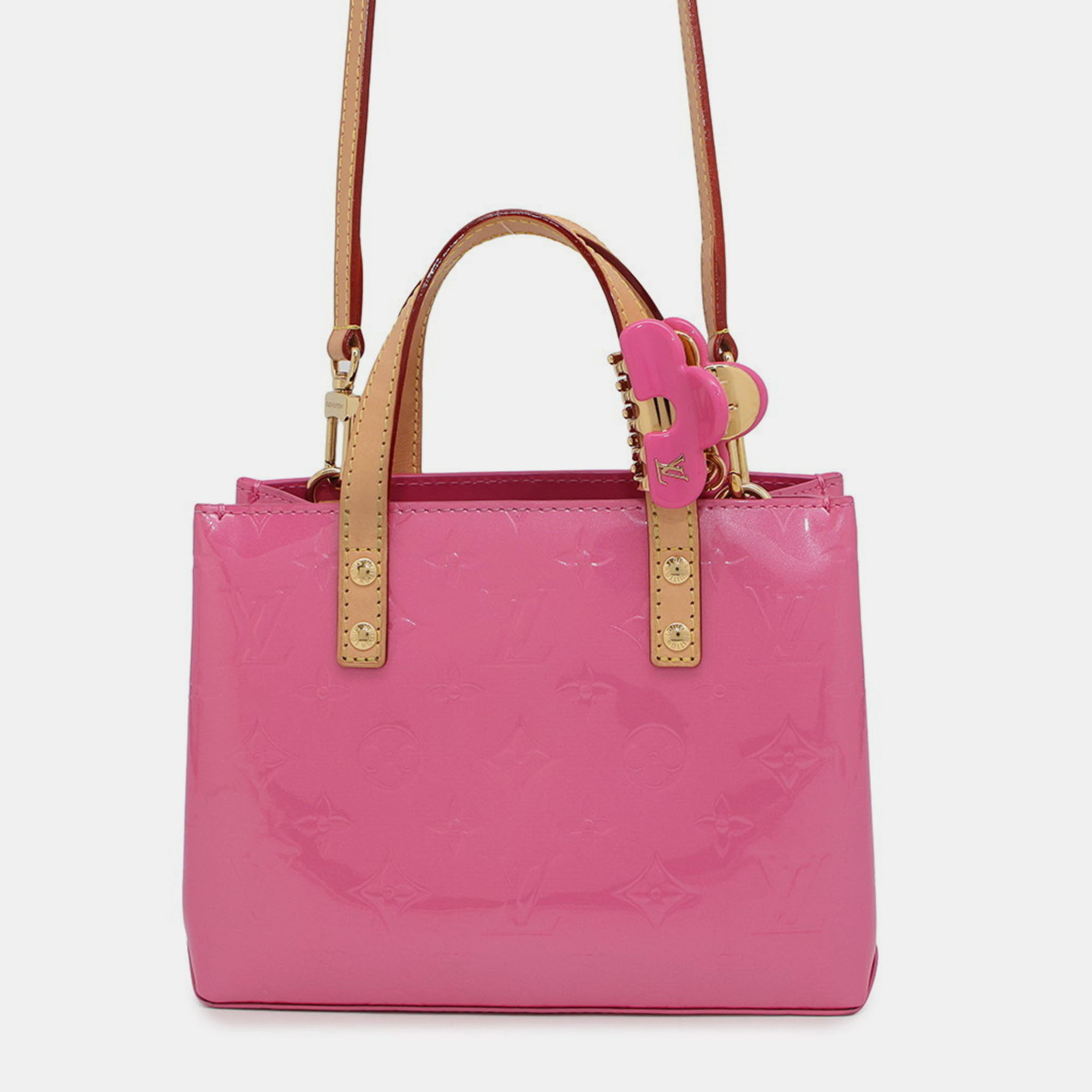 

Louis Vuitton Pink Monogram Vernis Remix Reed PM Handbag