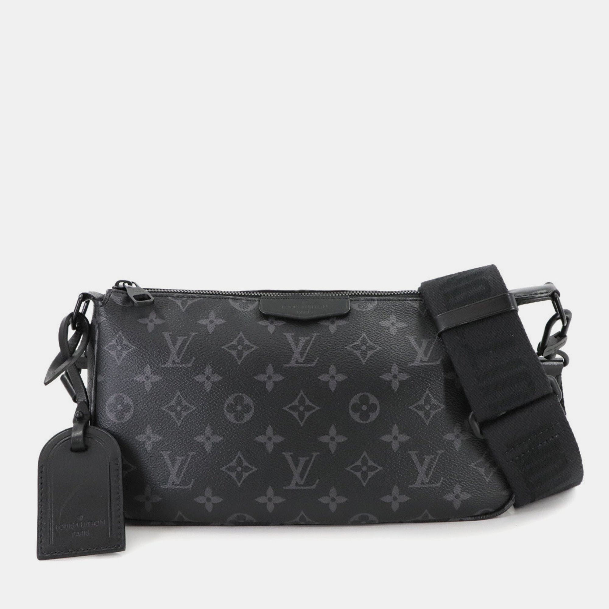 

Louis Vuitton Monogram Eclipse Pochette Accessoire  Shoulder Bag Black
