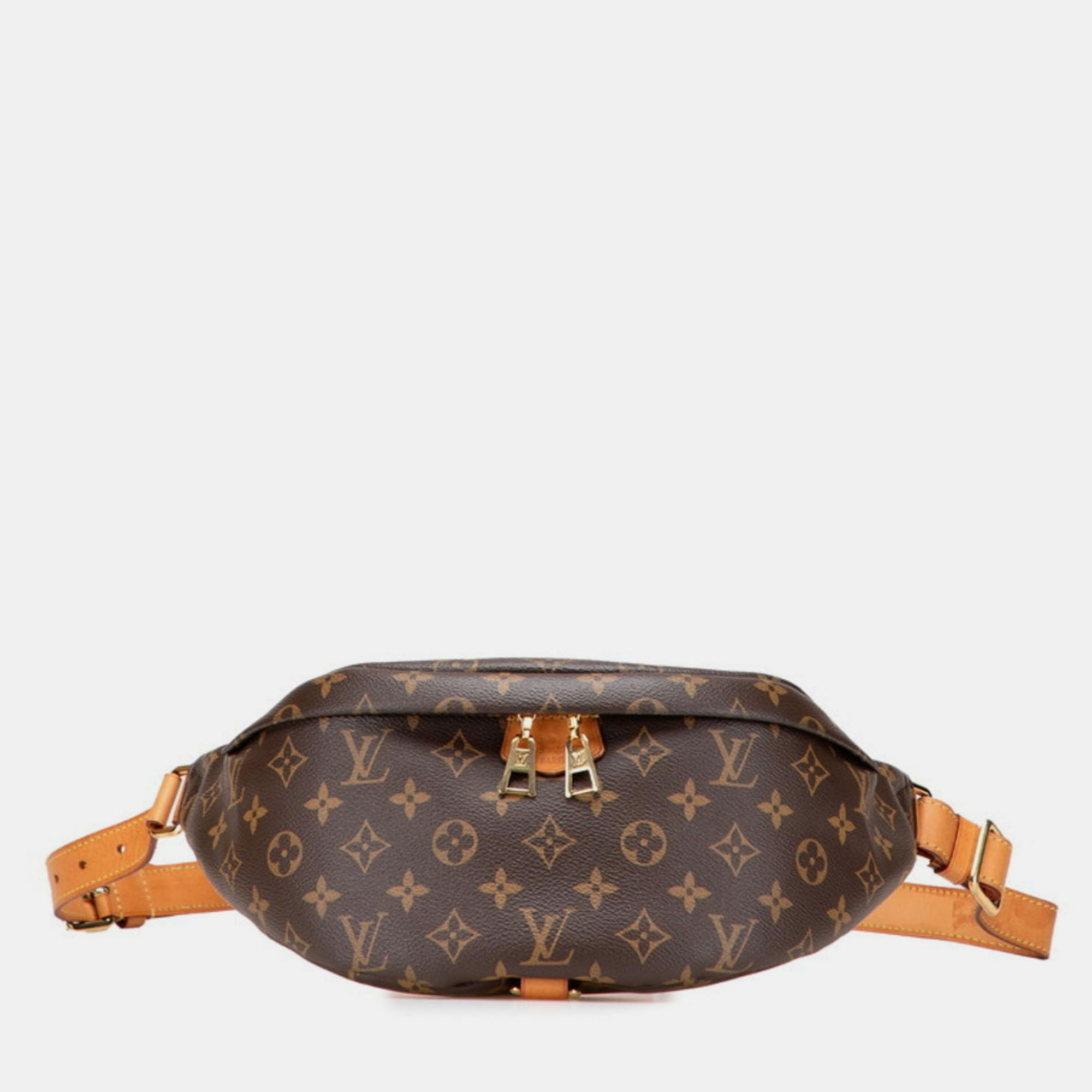 Pre-owned Louis Vuitton Monogram Bum Bag Body Waist Brown Pvc Leather