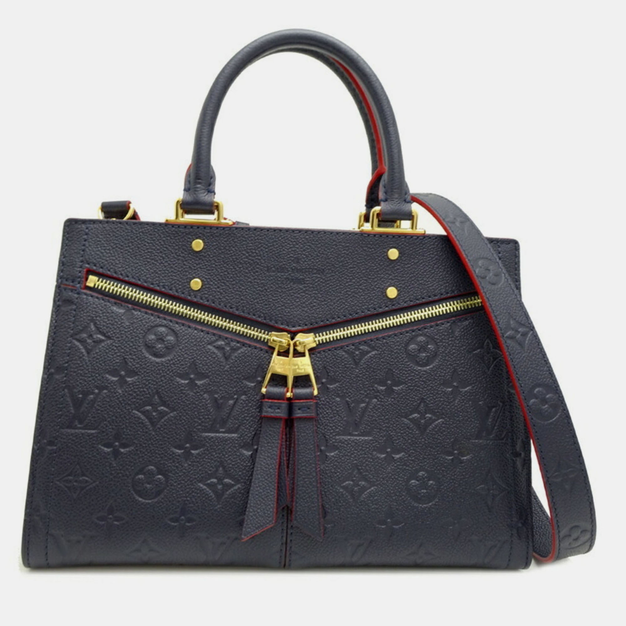 

Louis Vuitton Three Pm Handbag Monogram Empreinte Marine Rouge (Navy/Red), Navy blue