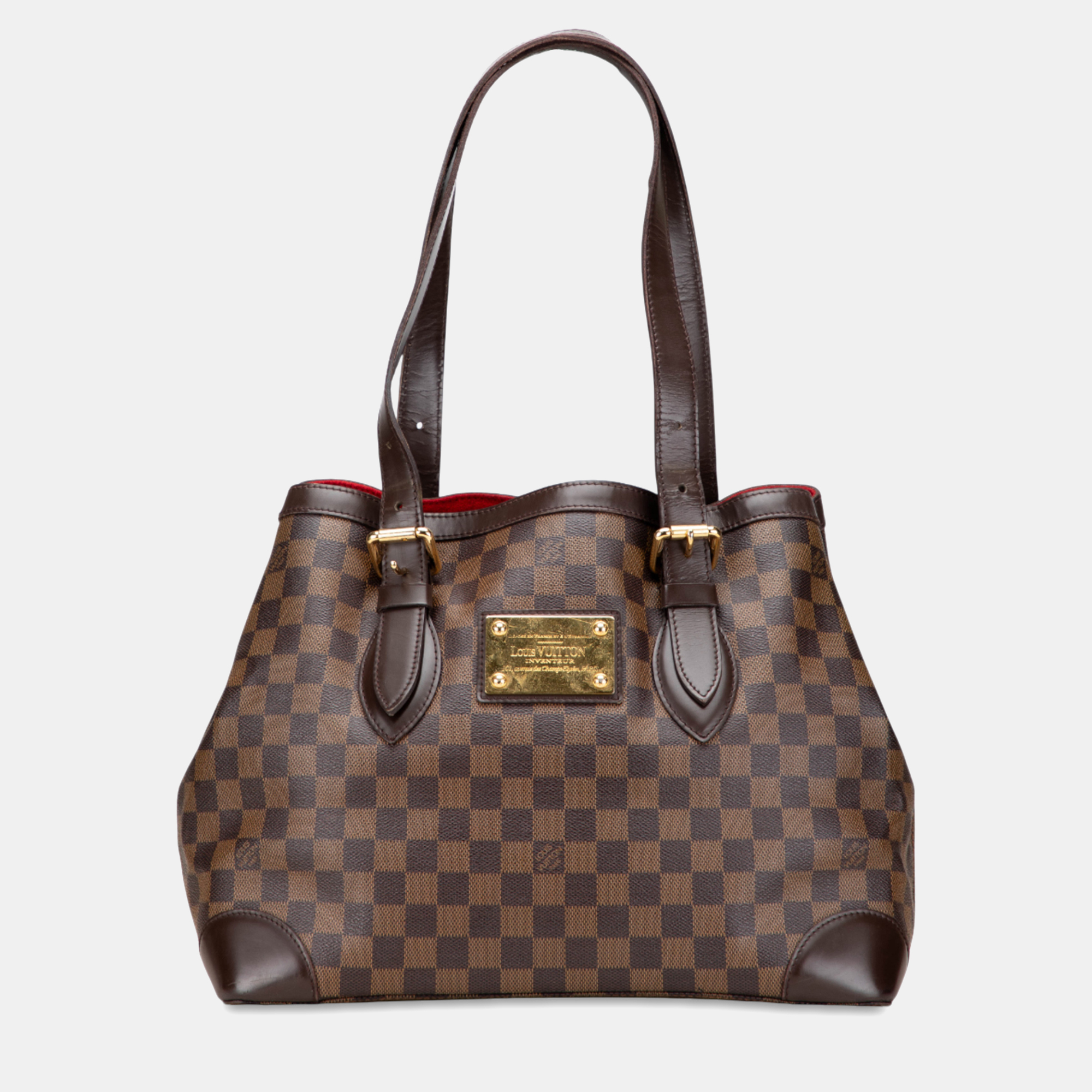 Pre-owned Louis Vuitton Brown Damier Ebene Hampstead Mm