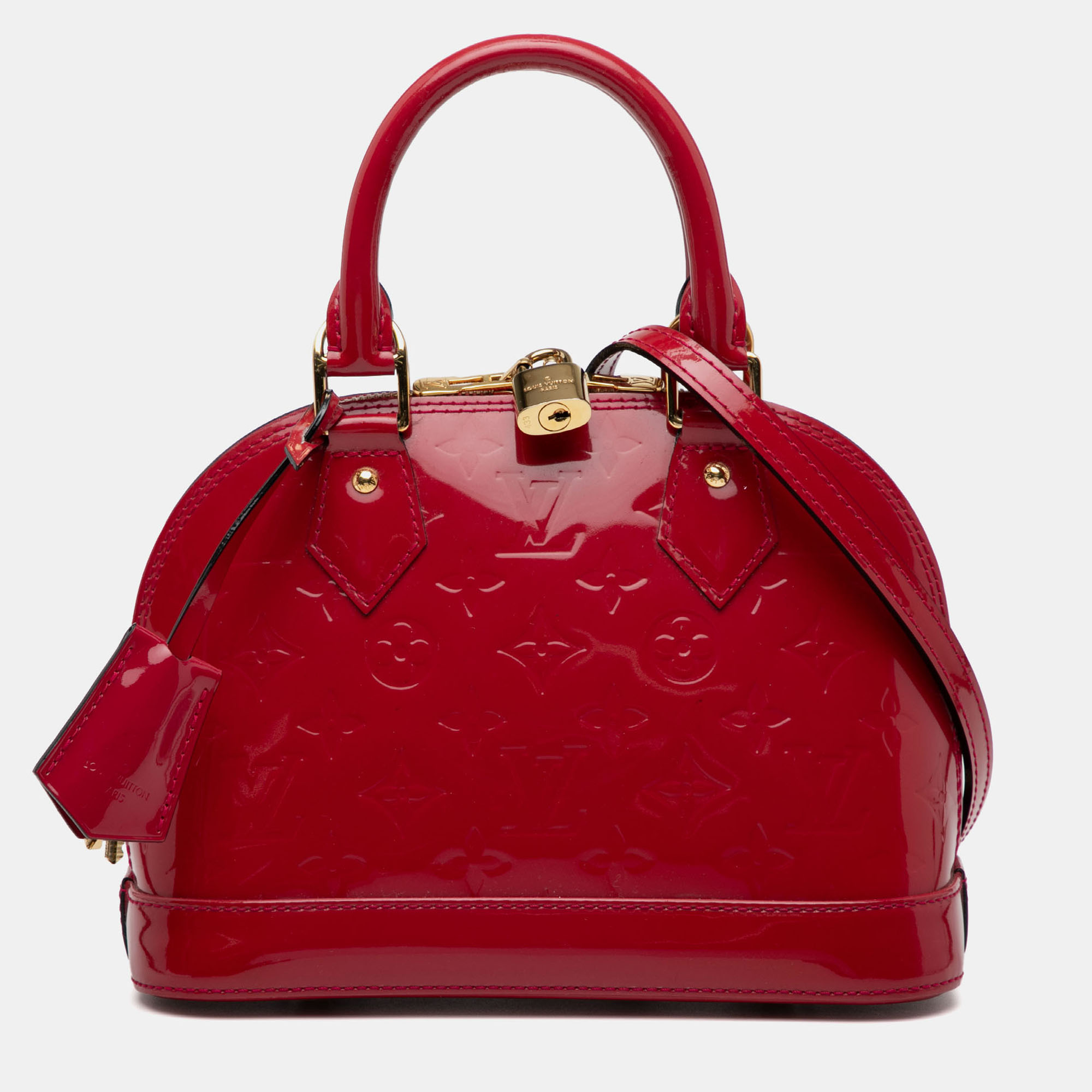

Louis Vuitton Red Monogram Vernis Alma BB