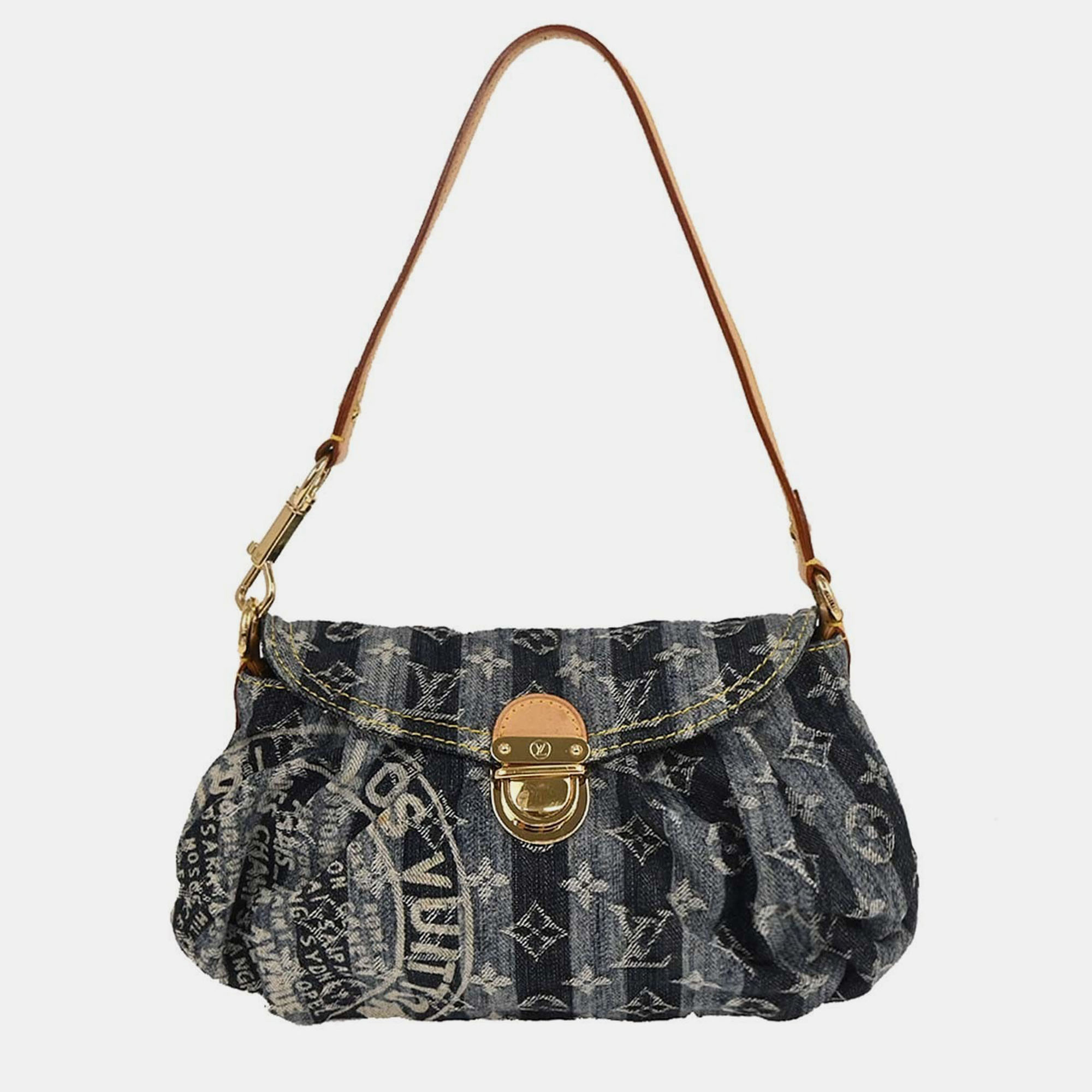 

Louis Vuitton Blue Monogram Denim Mini Pleaty Raye Handbag