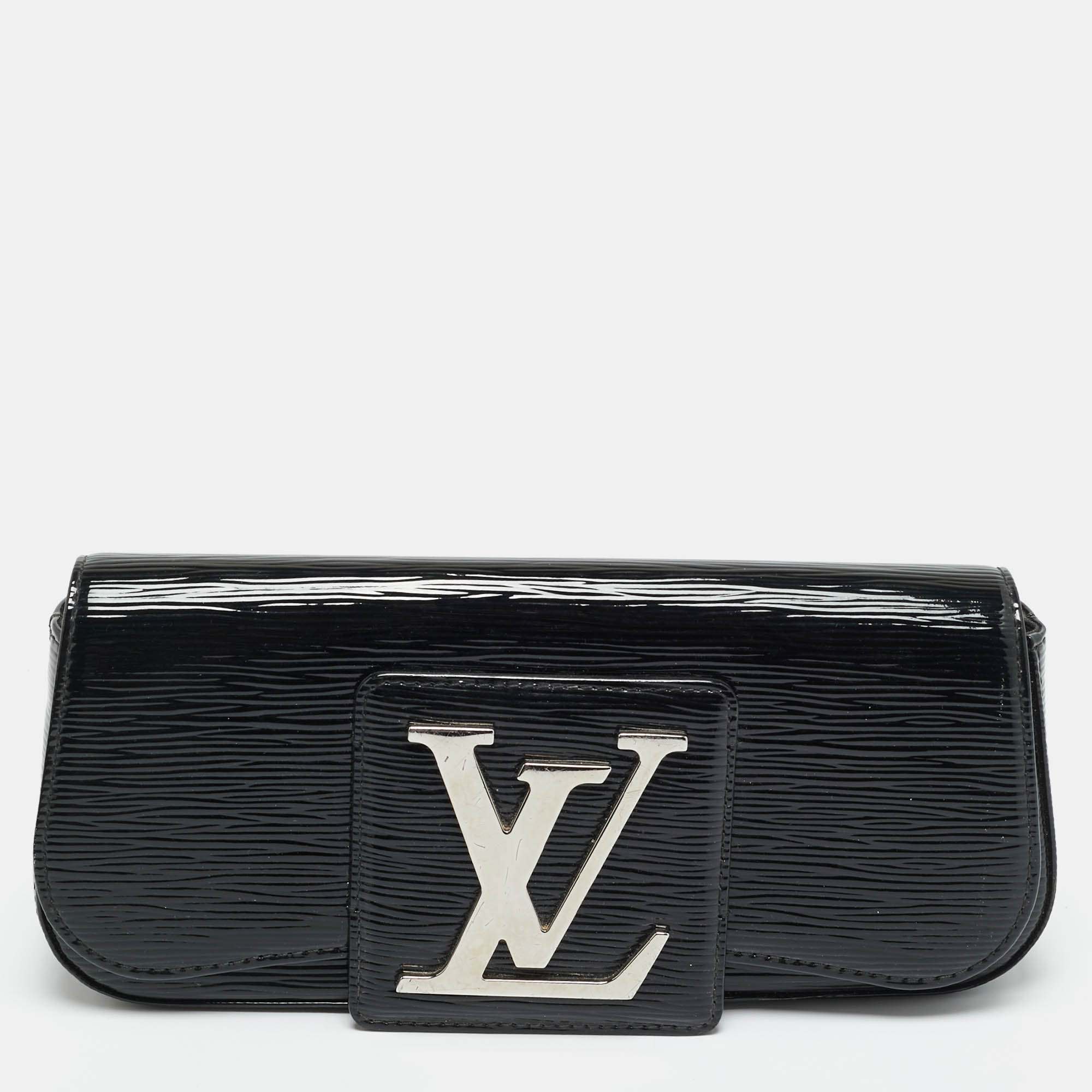 Pre-owned Louis Vuitton Black Electric Epi Leather Sobe Clutch