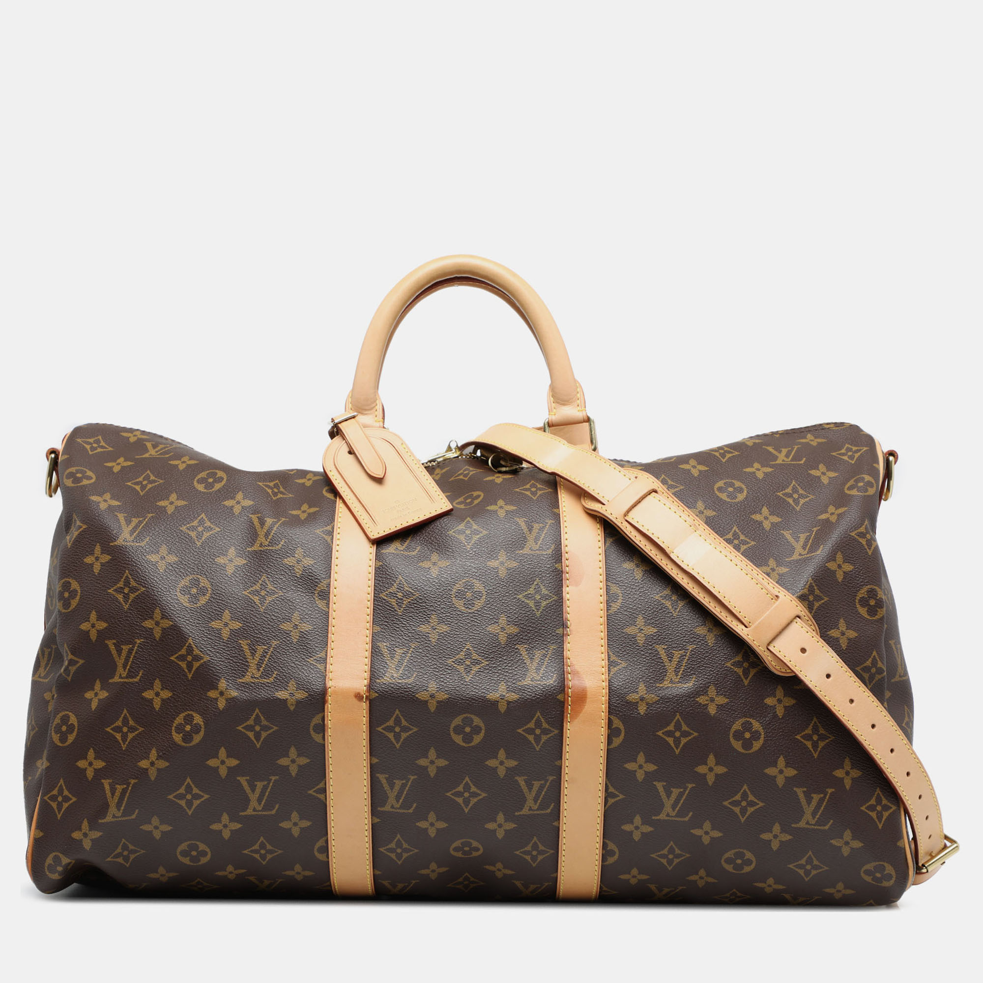

Louis Vuitton Brown Monogram Keepall Bandouliere 50
