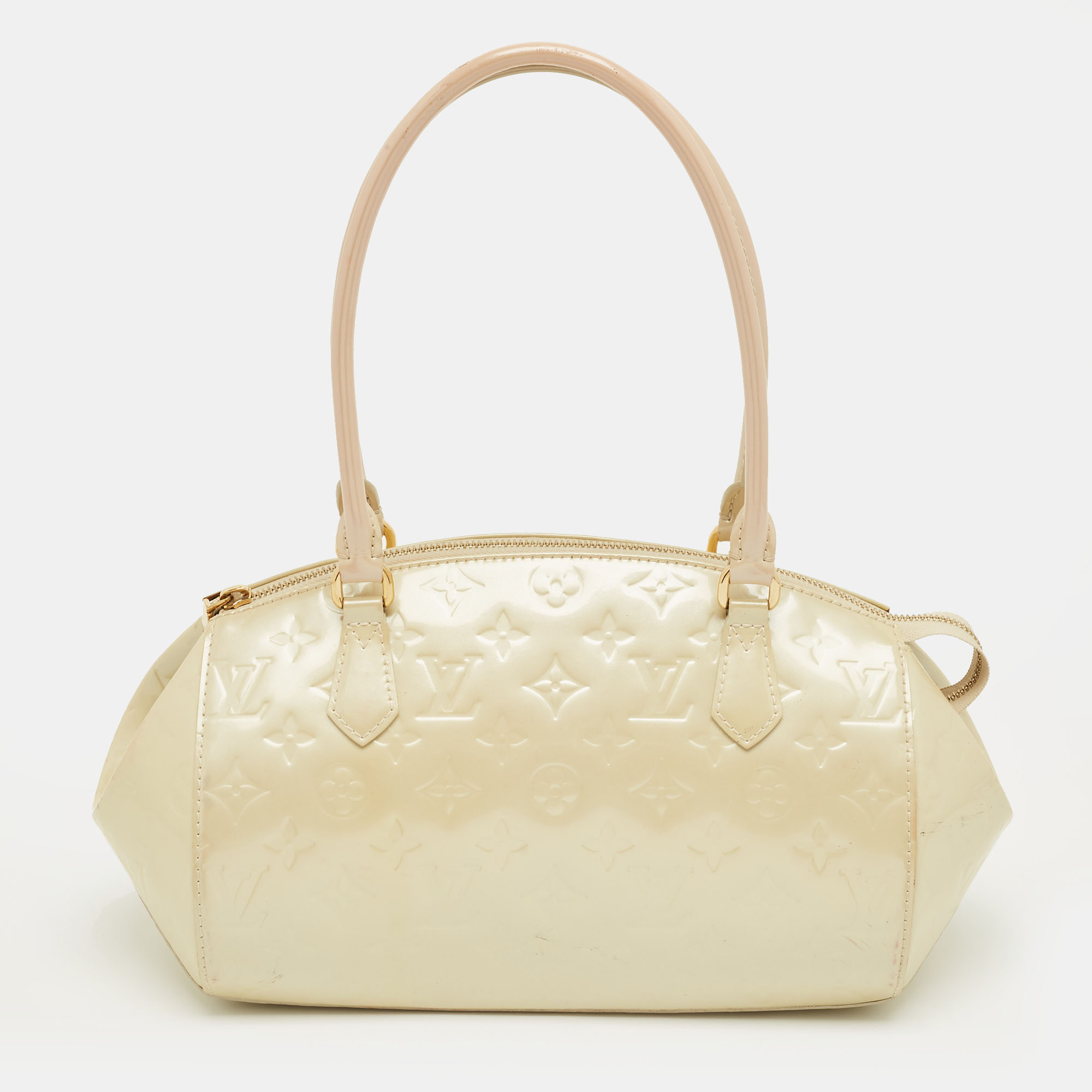 

Louis Vuitton Perle Monogram Vernis Sherwood PM Bag, Cream