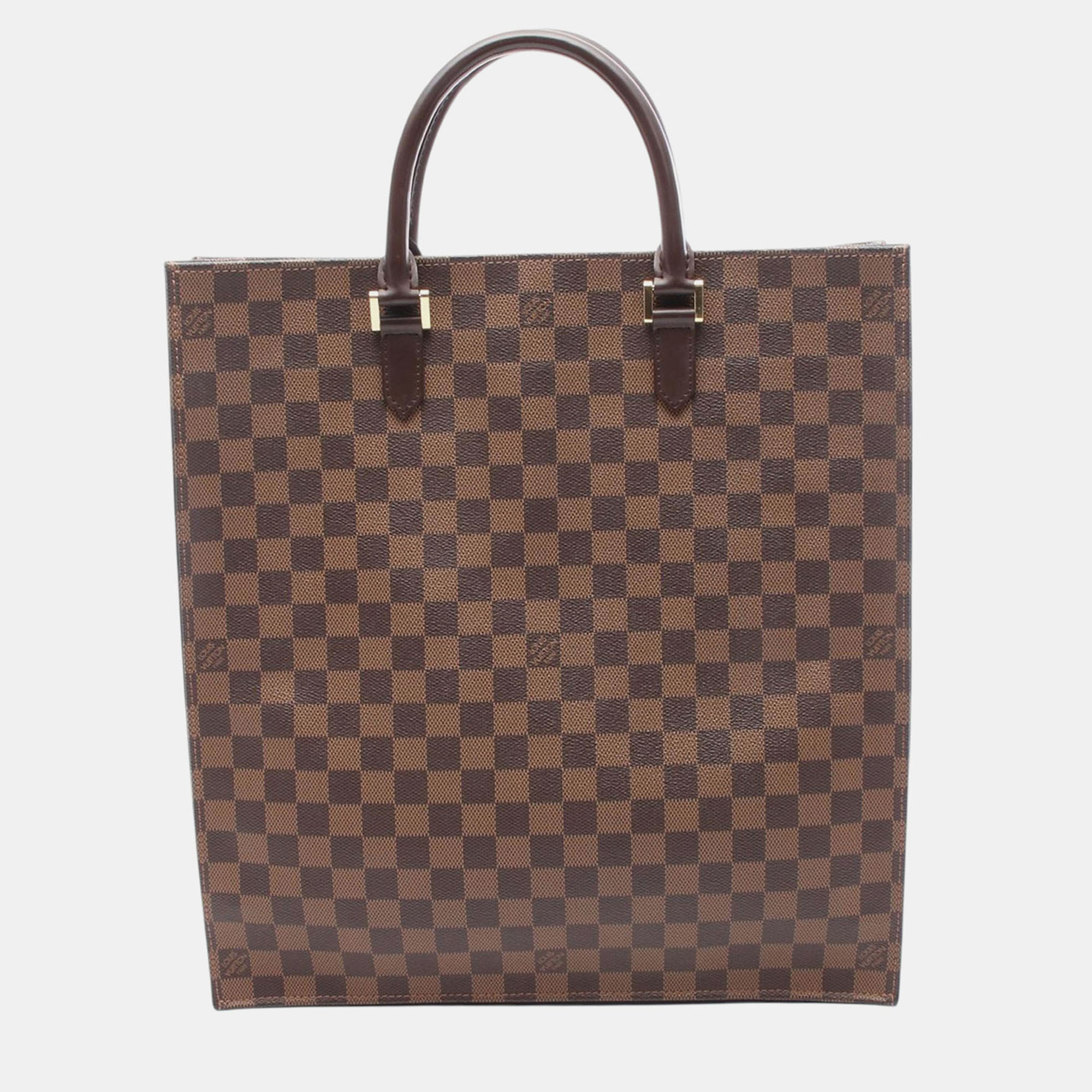 

Louis Vuitton Brown Damier Ebene Sac Plat