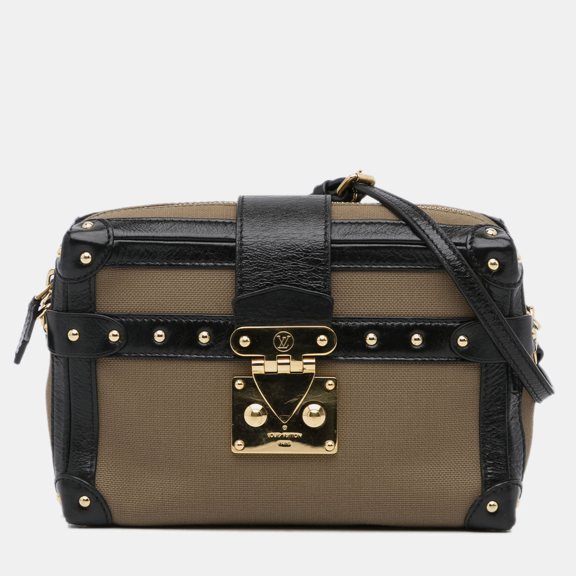 

Louis Vuitton Black Brown Petite Malle Soft MM