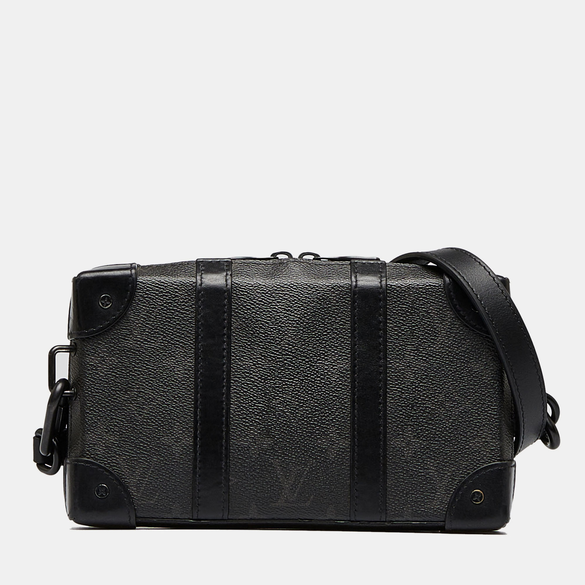 Pre-owned Louis Vuitton Black Monogram Eclipse Soft Trunk Wallet Crossbody