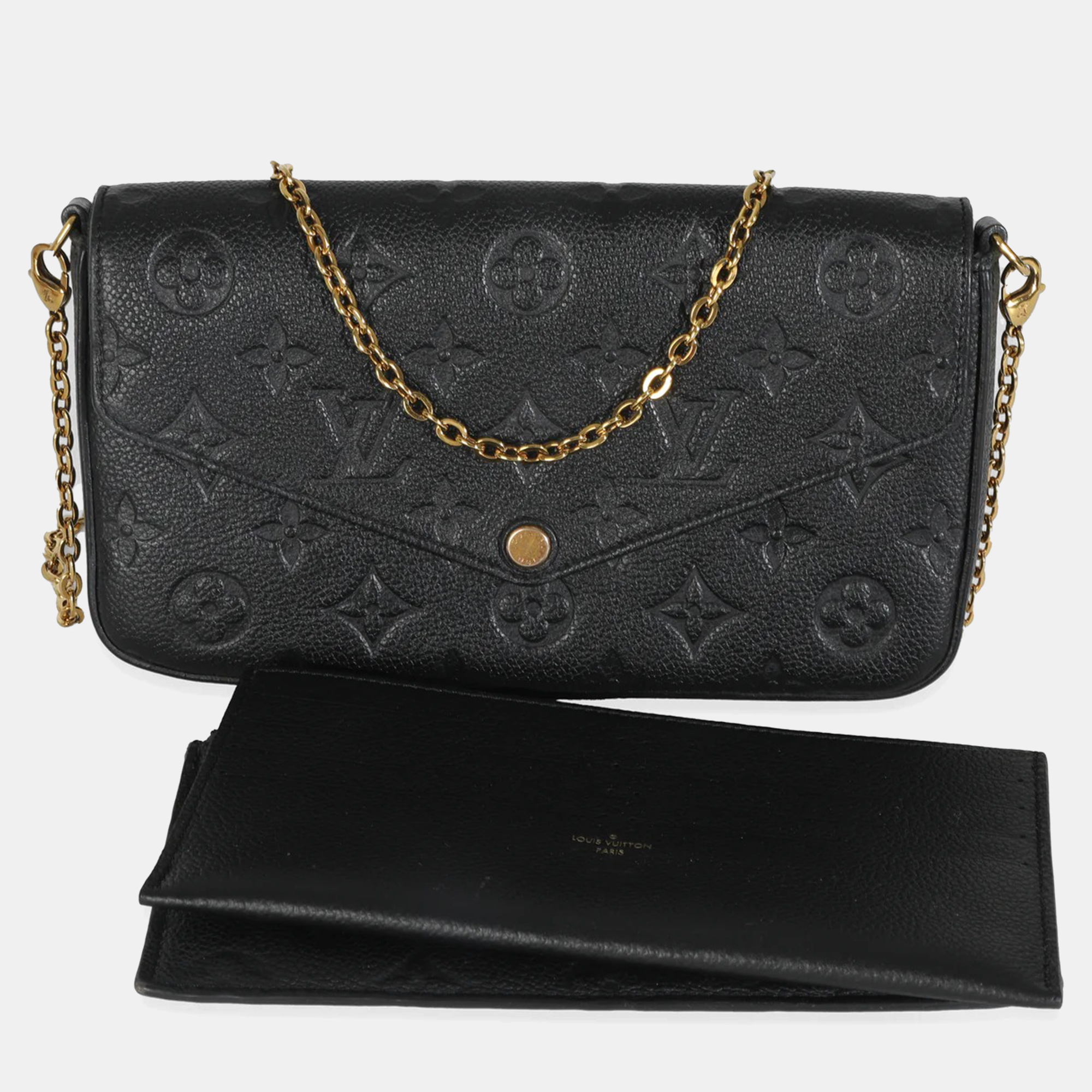 

Louis Vuitton Black Monogram Empreinte Felicie Pochette