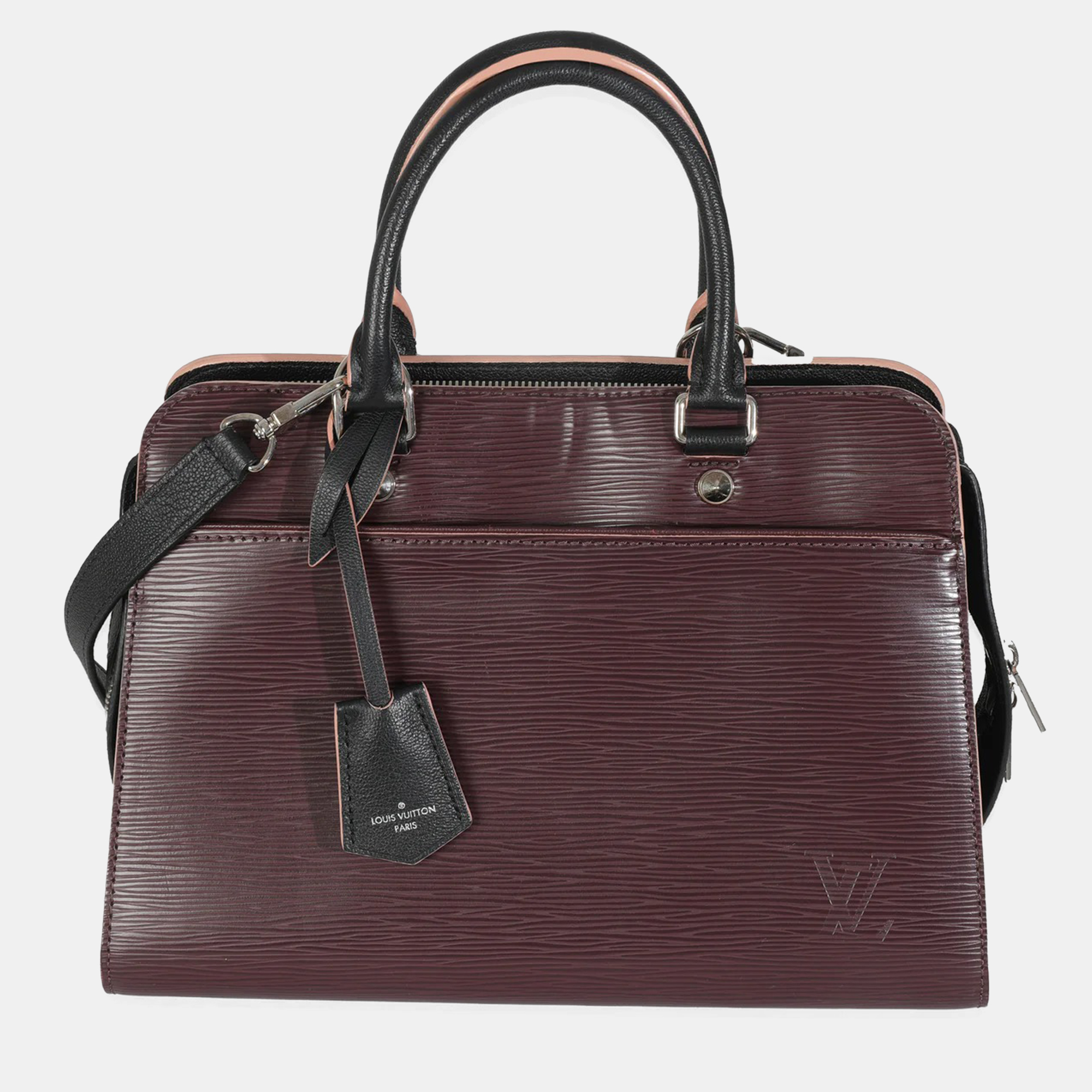 

Louis Vuitton Vaneau MM Purple Epi Leather Top Handle Bag, Brown