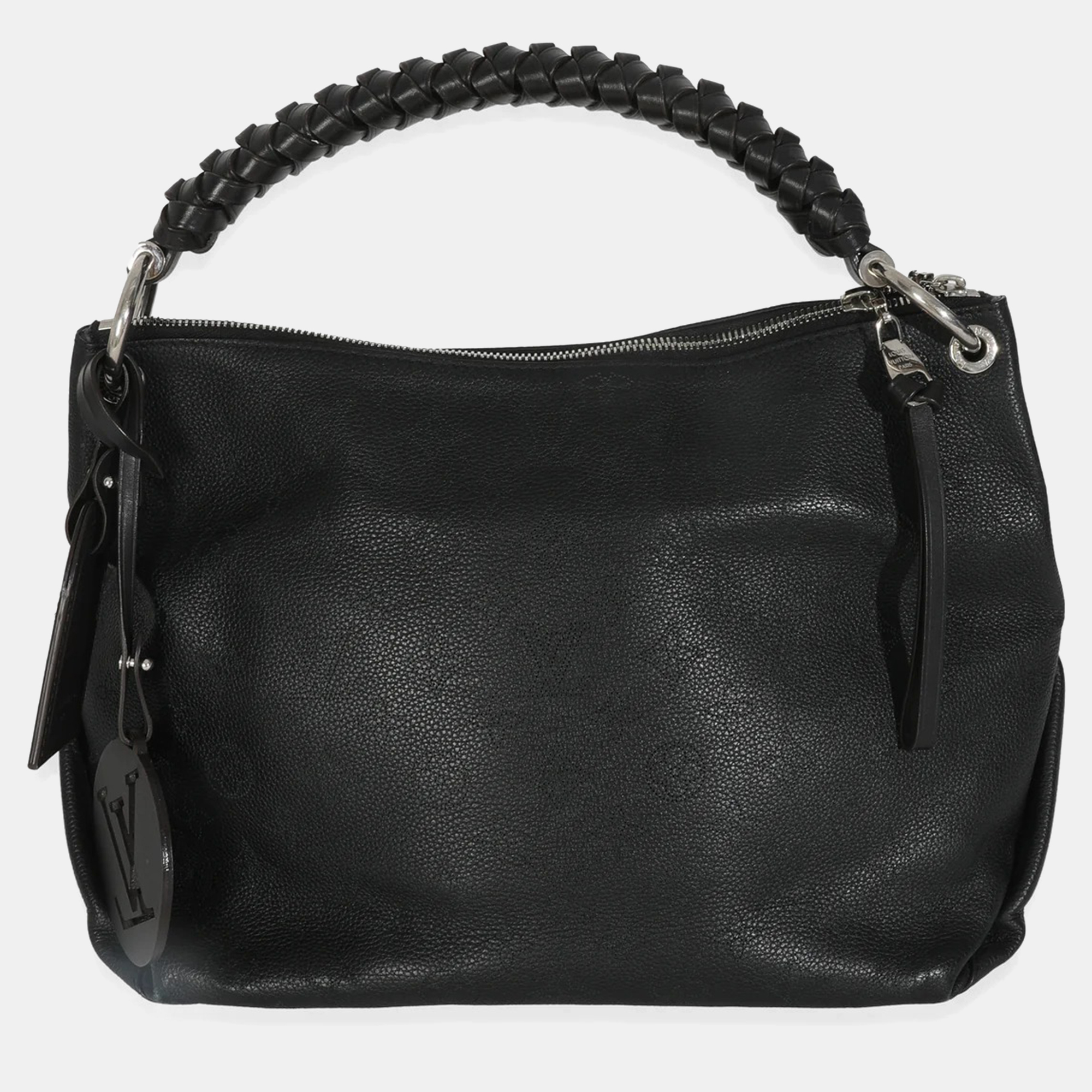 

Louis Vuitton Black Monogram Mahina Beaubourg Hobo MM