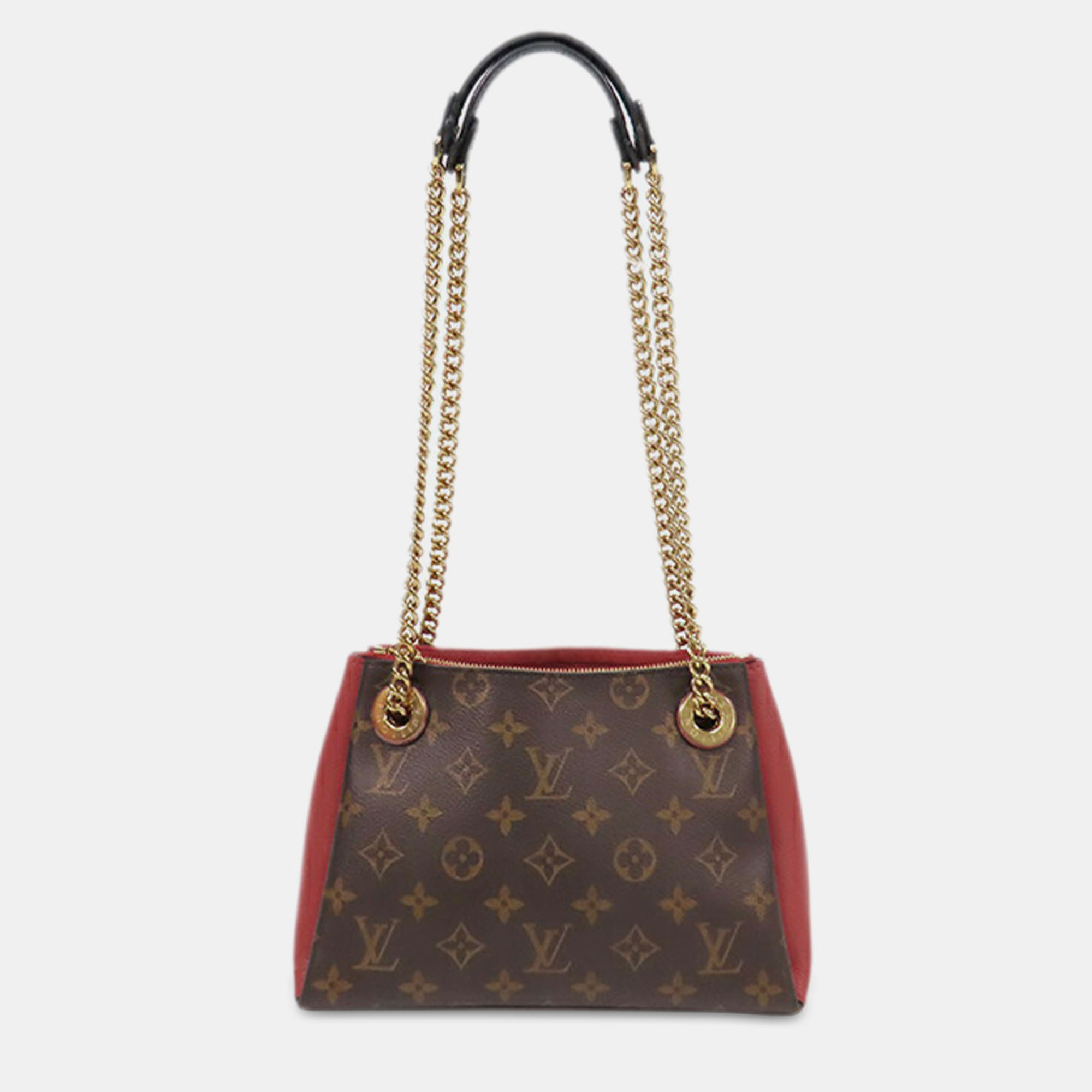 

Louis Vuitton Brown Red Monogram Surene BB