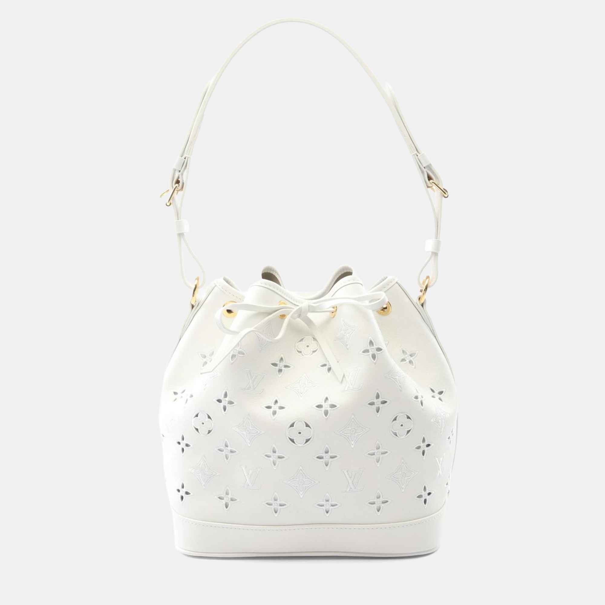

Louis Vuitton Noe White Leather PM Shoulder Bag
