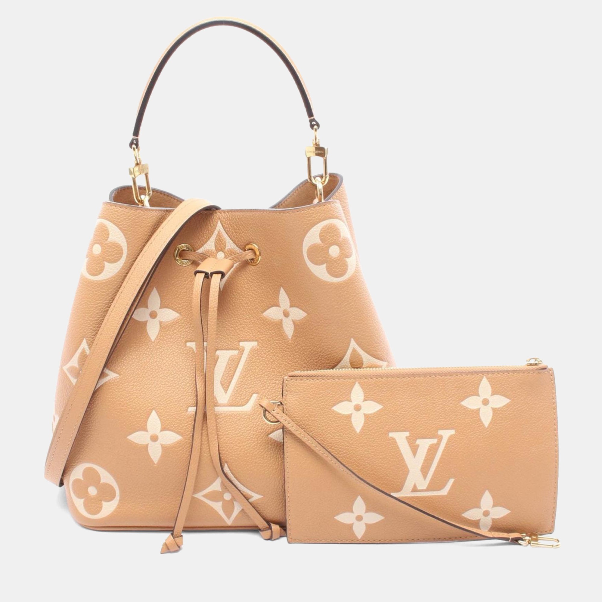 

Louis Vuitton Neonoe MM Brown/White Monogram Empreinte Leather Shoulder Bag