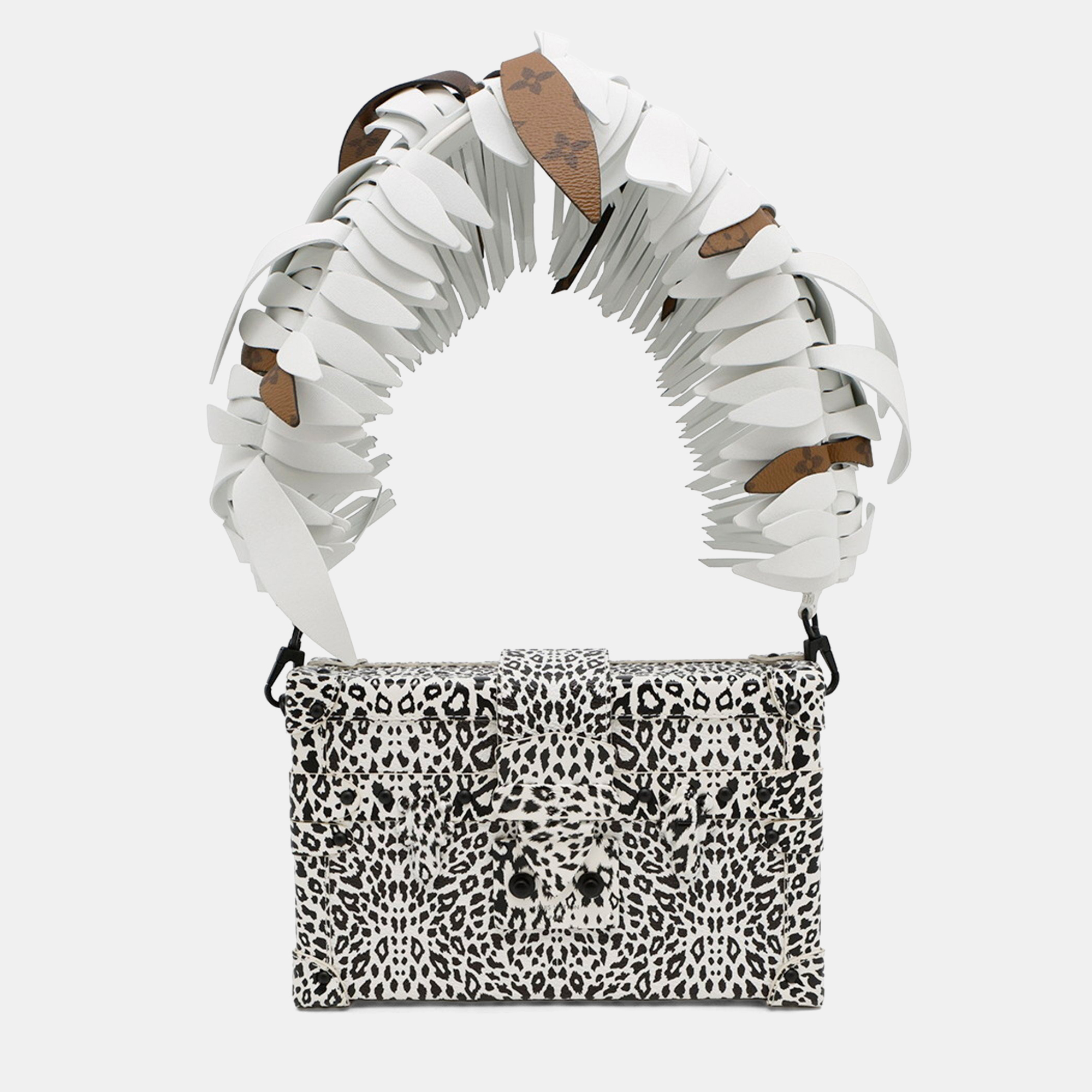 

Louis Vuitton Petite Malle Dalmatian Feather Shoulder Bag, Black