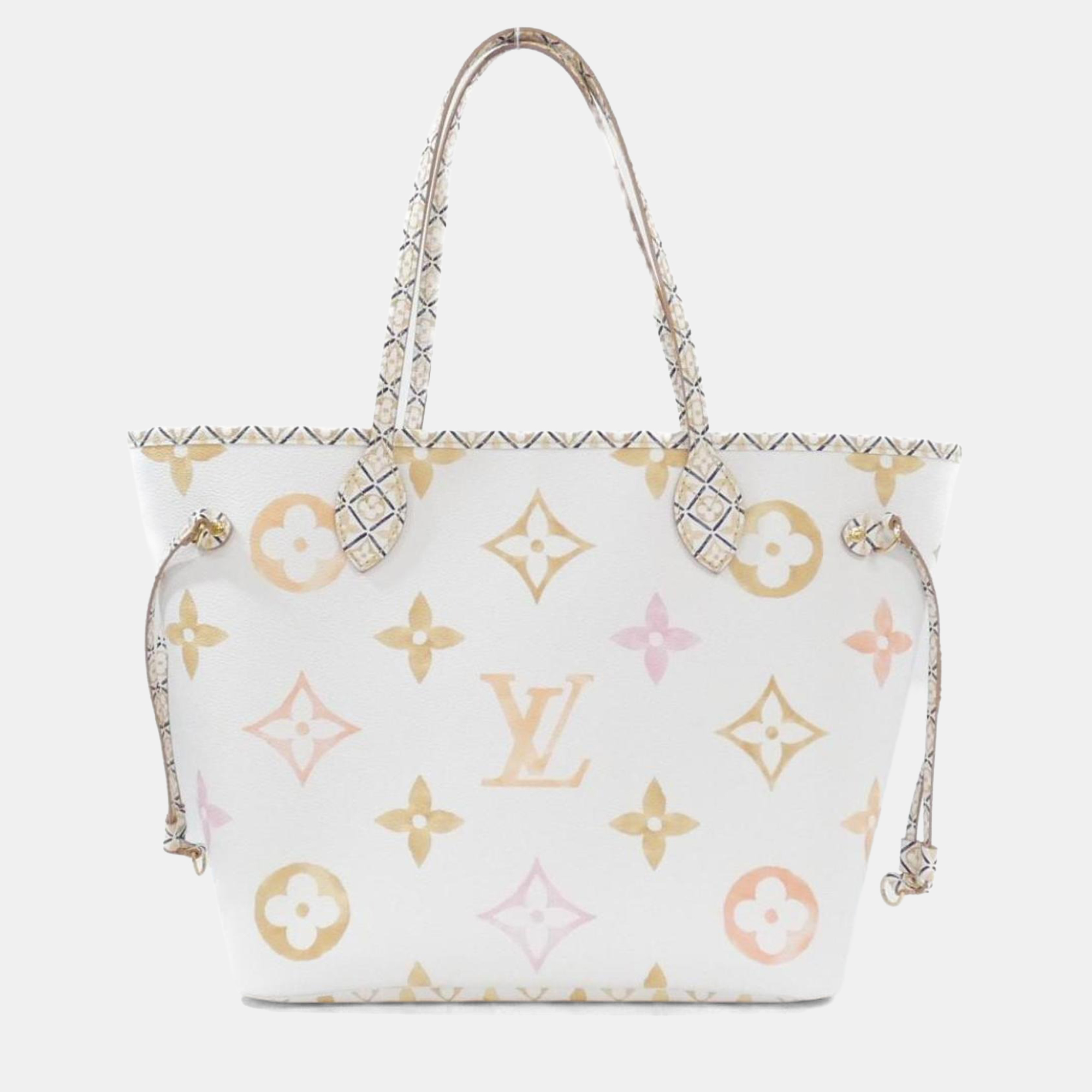 

Louis Vuitton Monogram Flower Tile (Lv By The Pool) Neverfull  Handbag, Beige