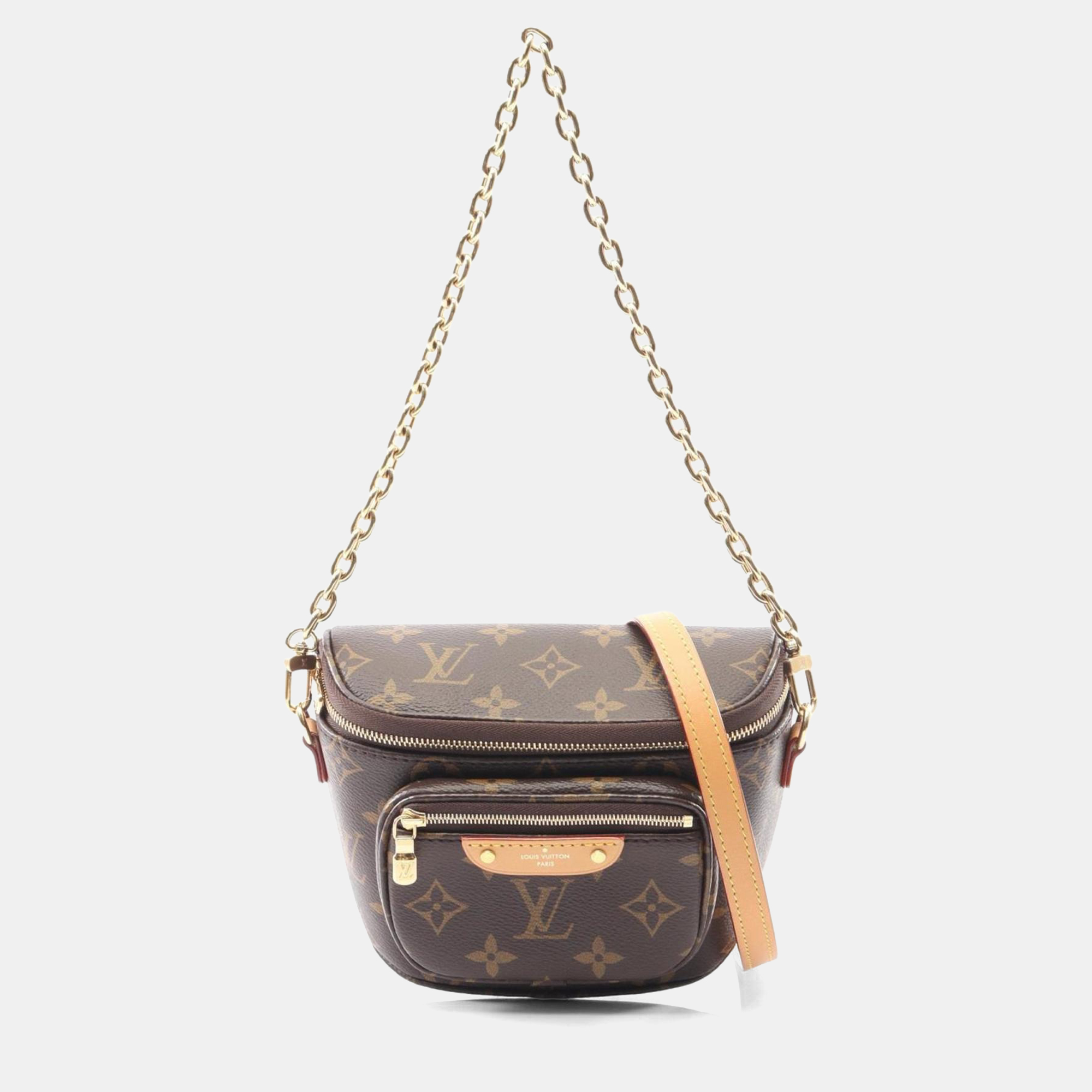 

Louis Vuitton Mini Bum Bag Handbag Coated Canvas And Leather Monogram Brown