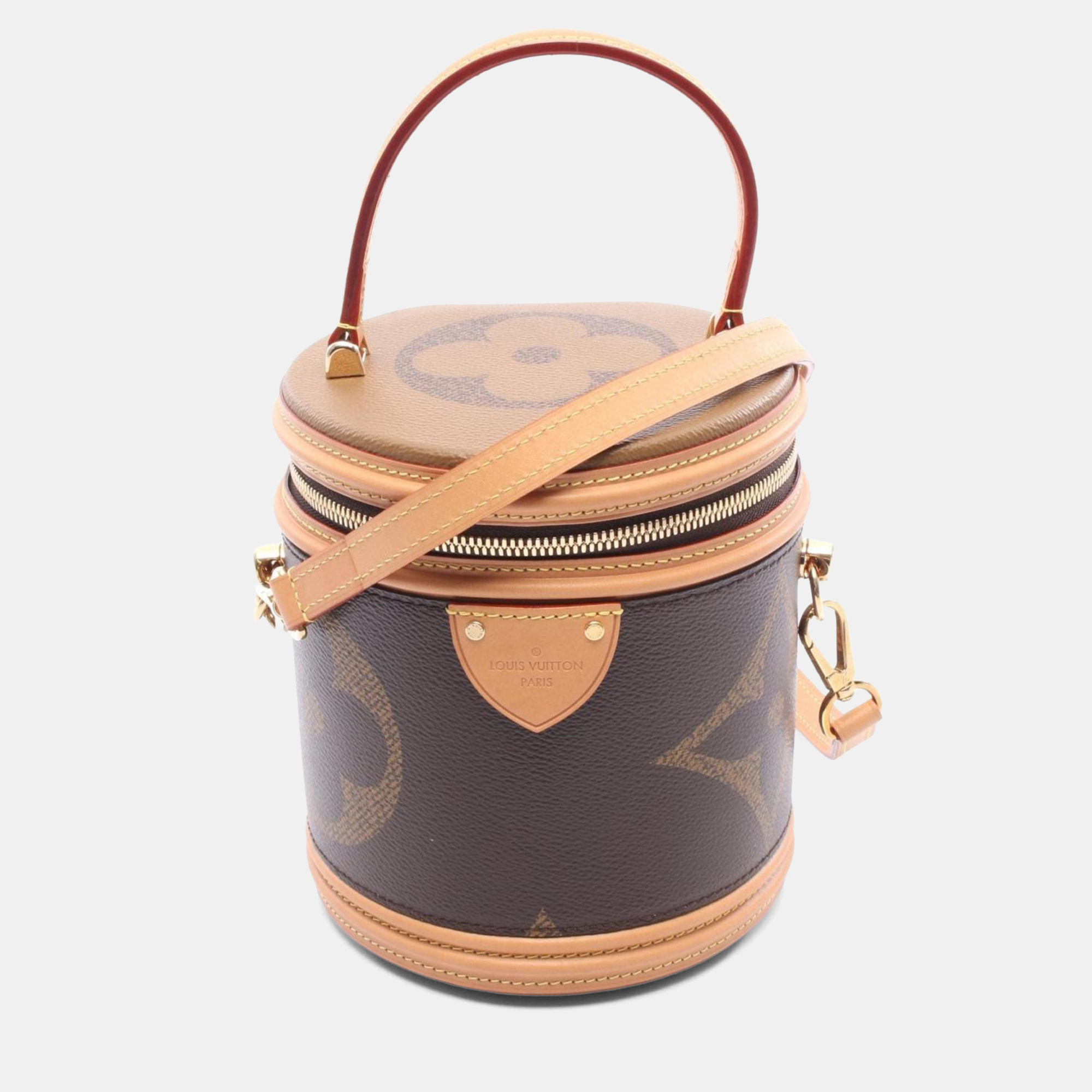 

Louis Vuitton Cannes Handbag Coated Canvas And Leather Monogram Giant Reverse Brown Multicolor