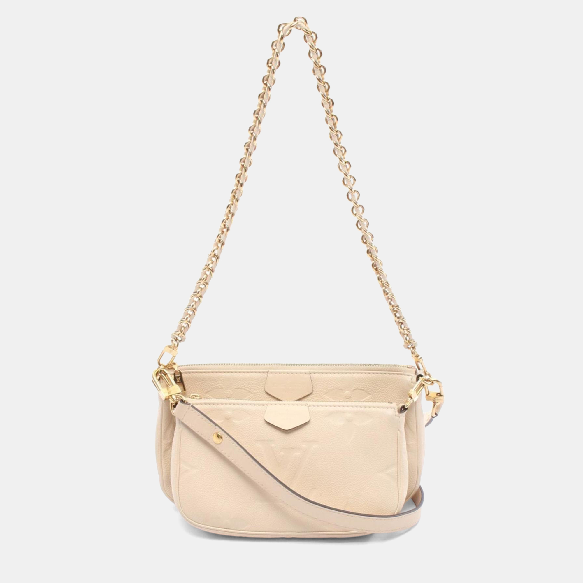 

Louis Vuitton Multi Pochette Accessoires Shoulder Bag In Monogram Empreinte Leather Ivory, Cream