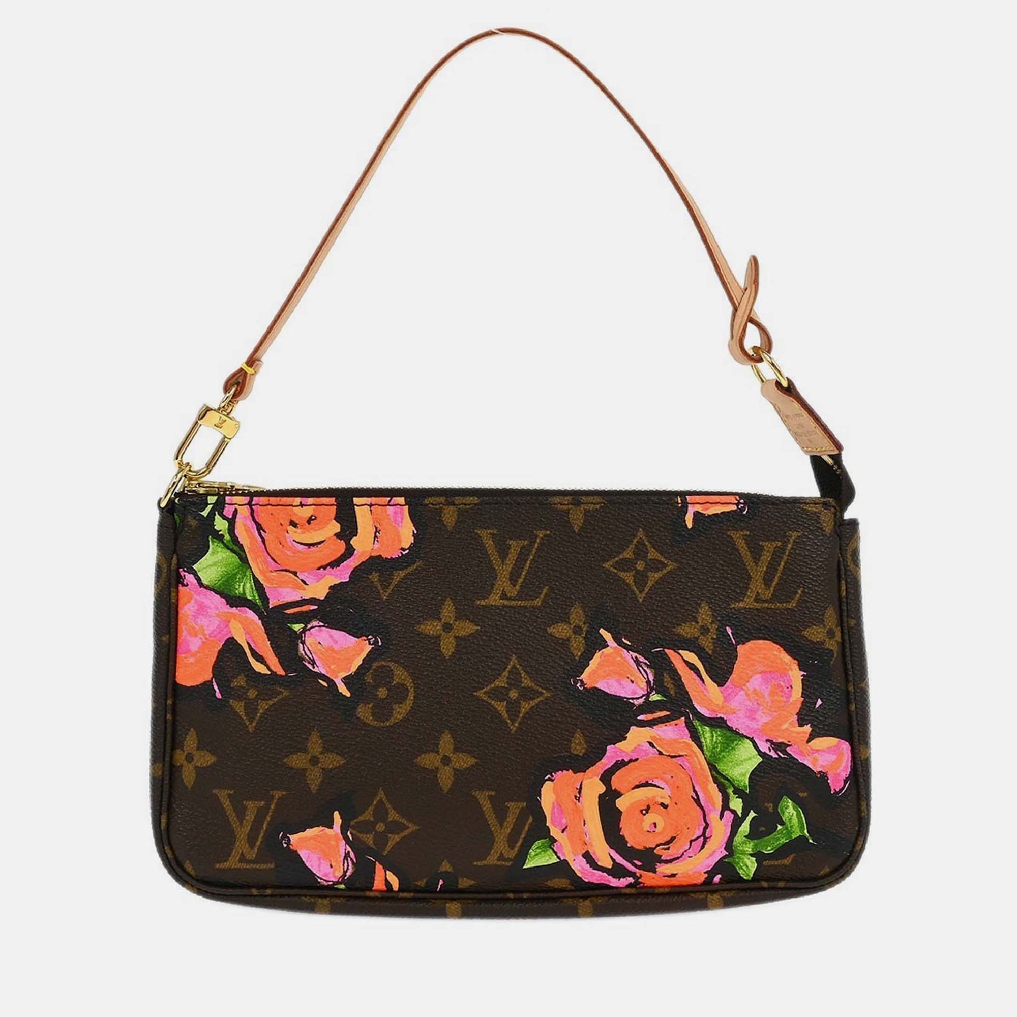 

Louis Vuitton Monogram Rose Pochette Accessoires Handbag, Brown
