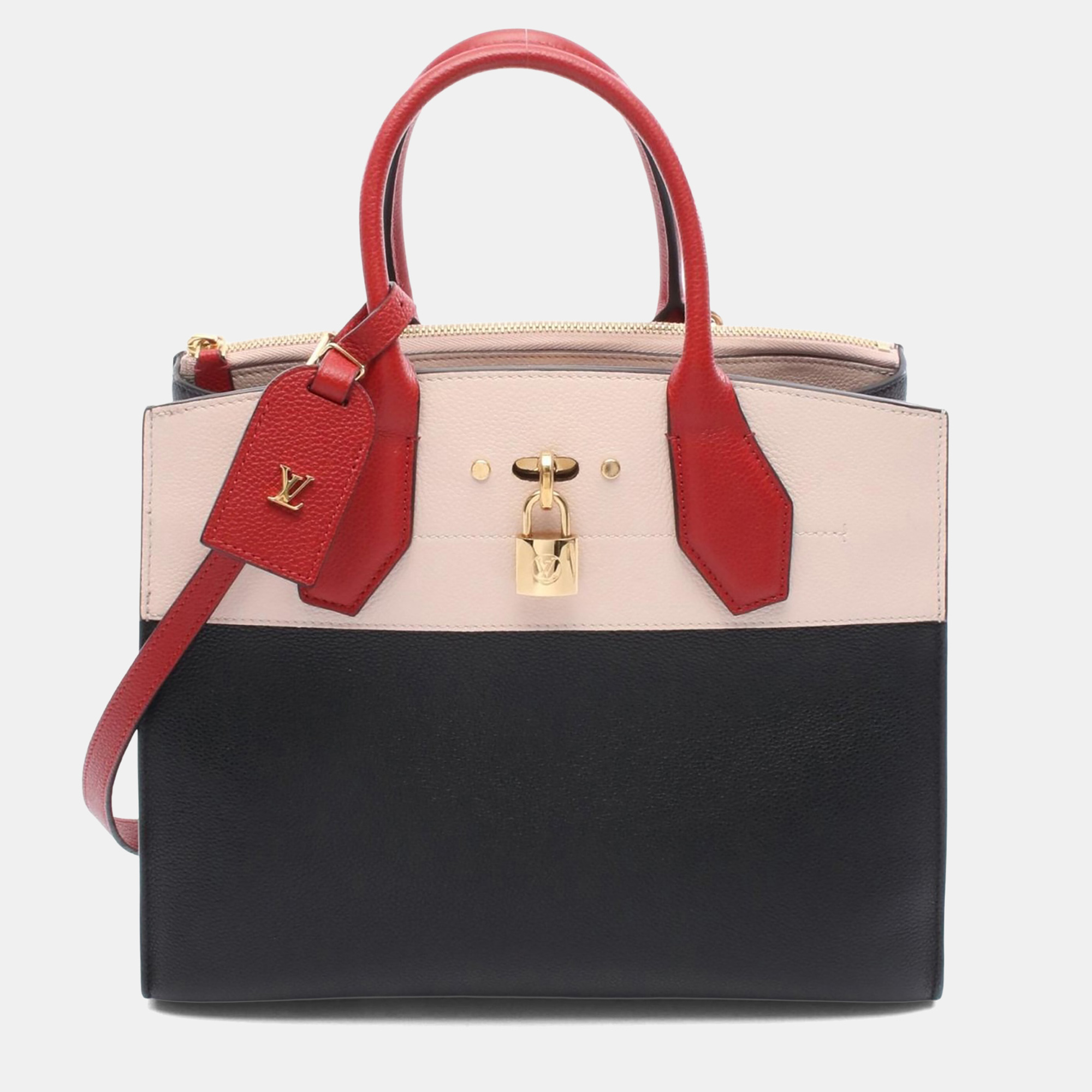 

Louis Vuitton City Steamer MM Multicolour Leather Top Handle Bag, Pink