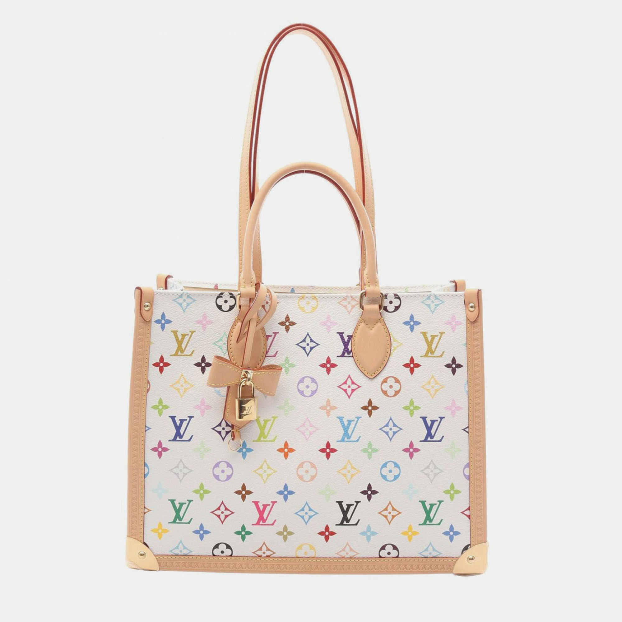 

Louis Vuitton Takashi Murakami OnTheGo Trunk MM White Monogram Canvas Tote Bag, Blue