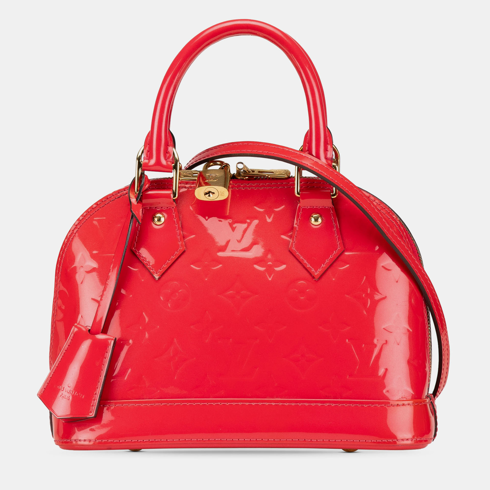 

Louis Vuitton Red Monogram Vernis Alma BB