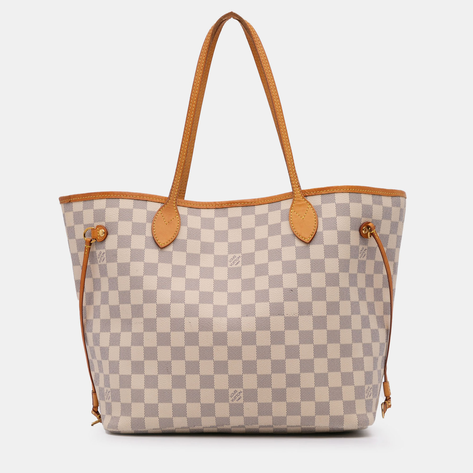 

Louis Vuitton White Damier Azur Neverfull MM